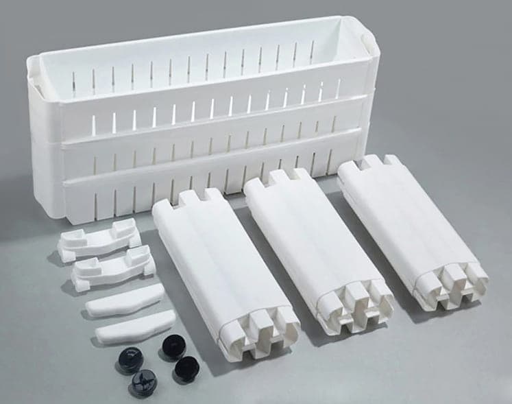 Szafka na kółkach mobilna biała do pralki