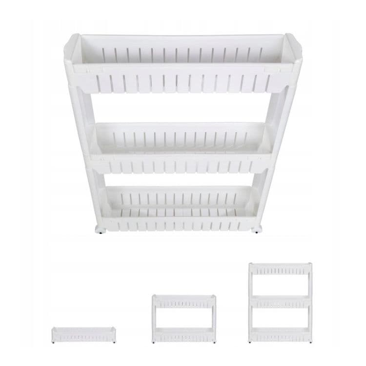 Szafka na kółkach mobilna biała do pralki