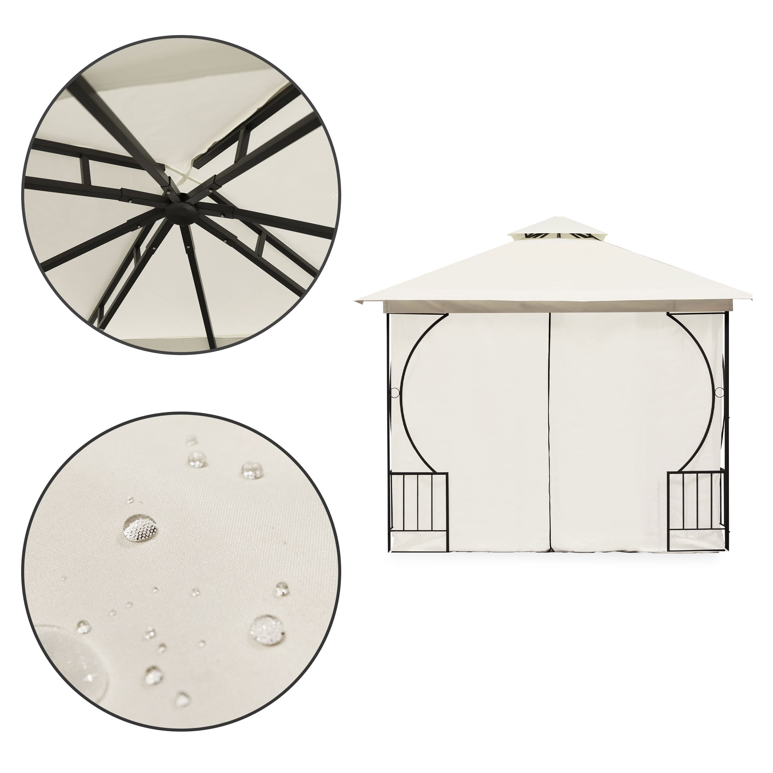 Namiot pawilon ogrodowy altana 3x3m +4 pełne ściany MultiGarden