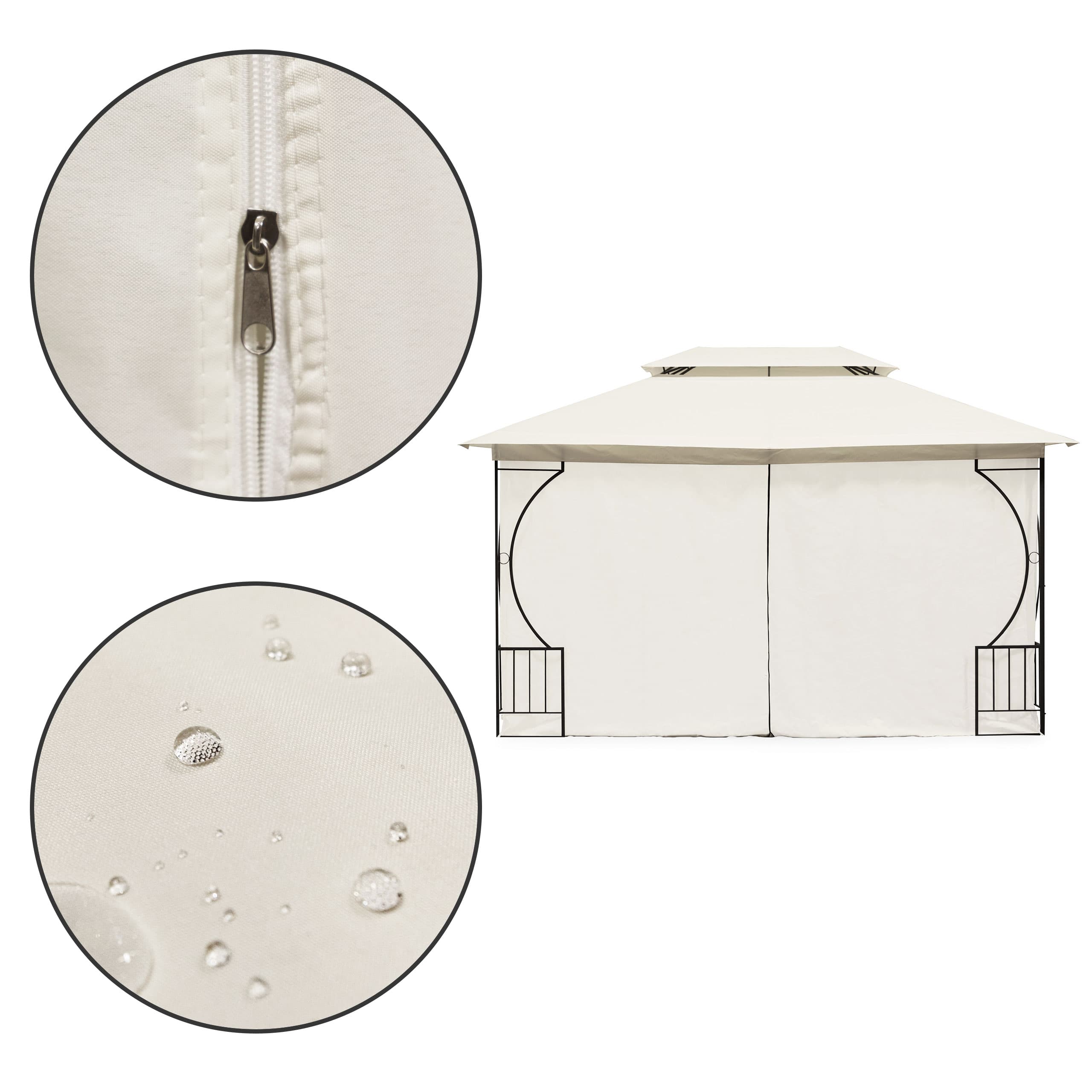 Namiot pawilon ogrodowy altana 3x4m pełne ścianki boczne MultiGarden