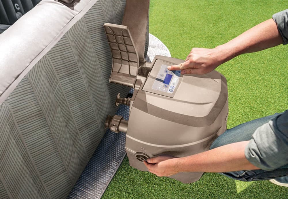 Nadmuchiwane SPA kwadratowe basen z hydromasażem 6 os. 196x71 cm akcesoria premium INTEX 28472