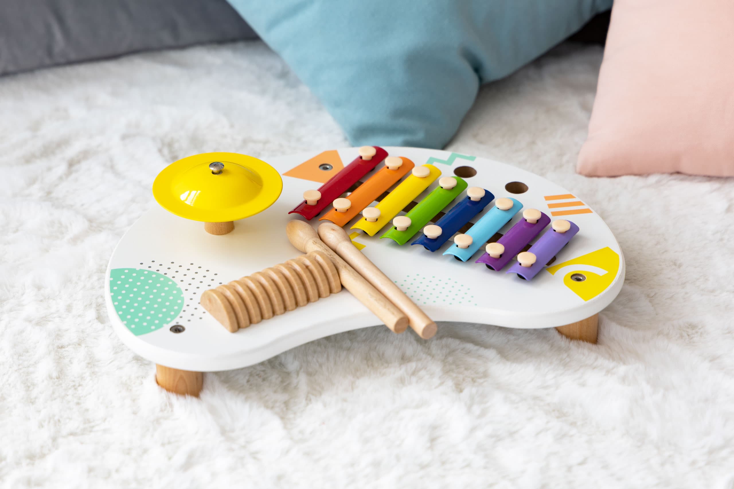 Stolik  z instrumentami stół muzyczny cymbałki +18m ECOTOYS