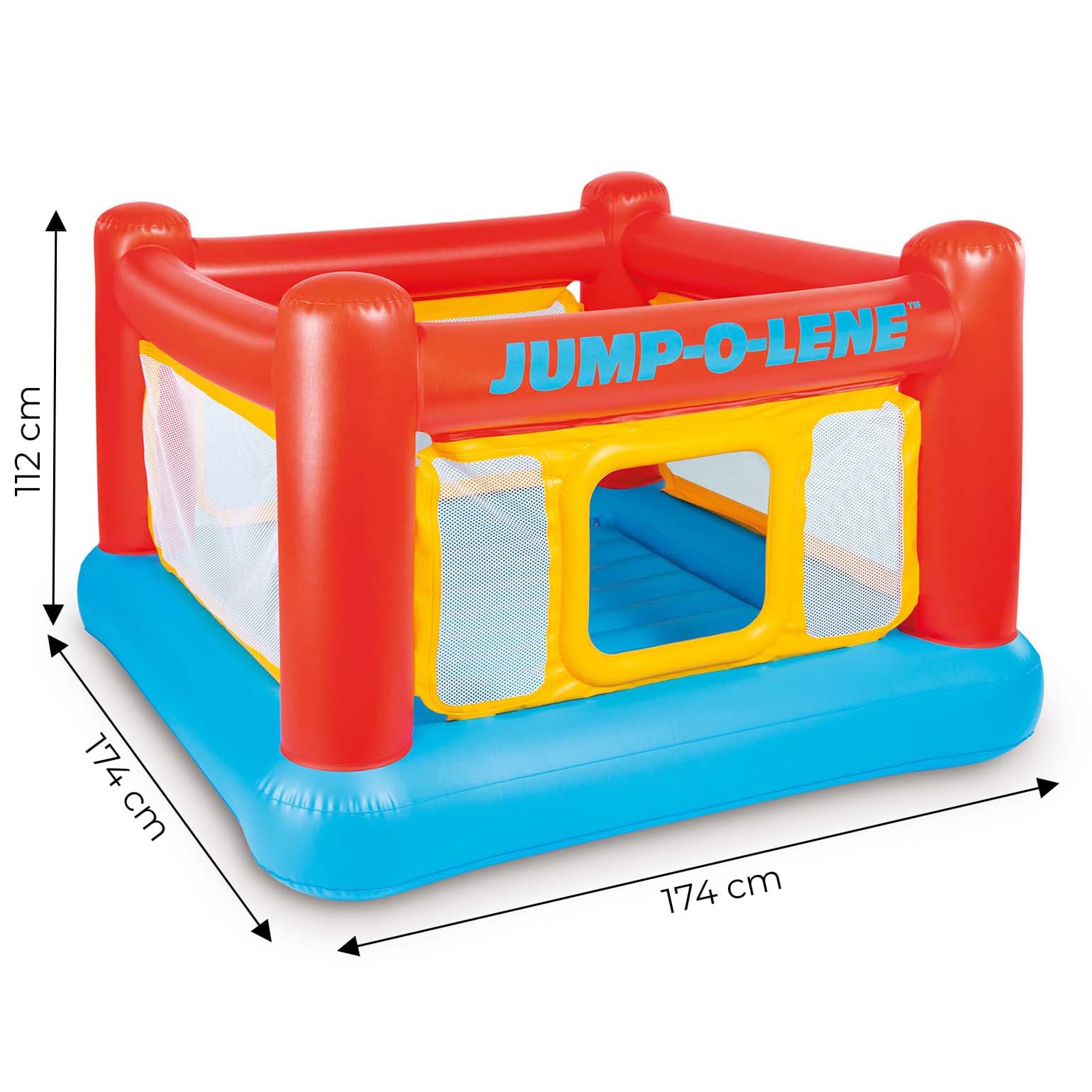 Trampolina dmuchana zamek 174x174x112 cm INTEX 48260