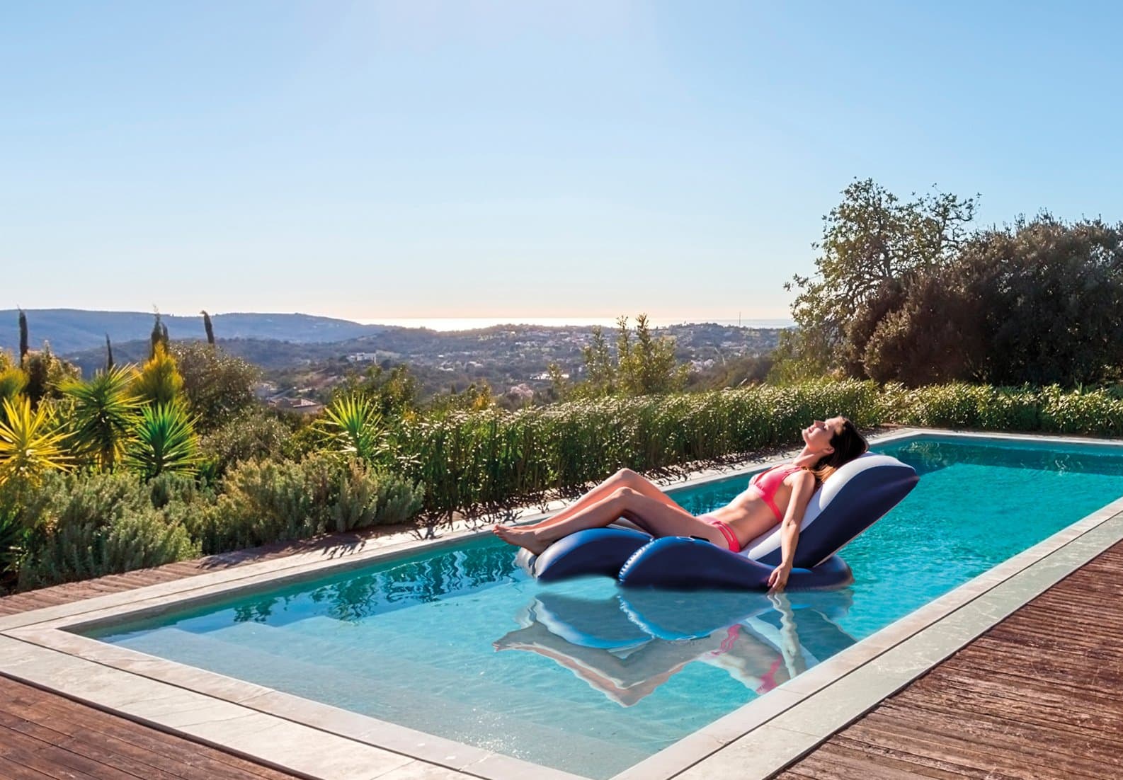 Materac fotel dmuchany wodny plażowy 2w1 180x135 cm INTEX 58868