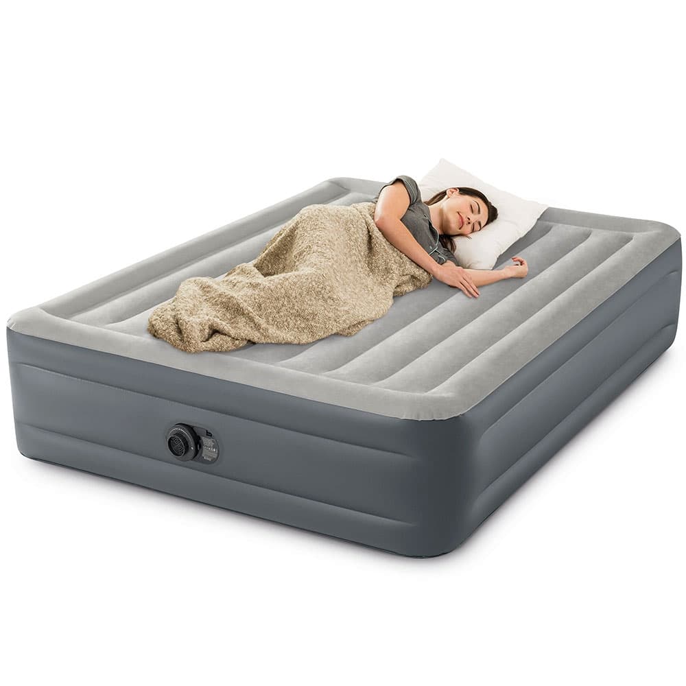 Duży dmuchany materac 203x152 cm z wbudowaną pompką INTEX 64126ND