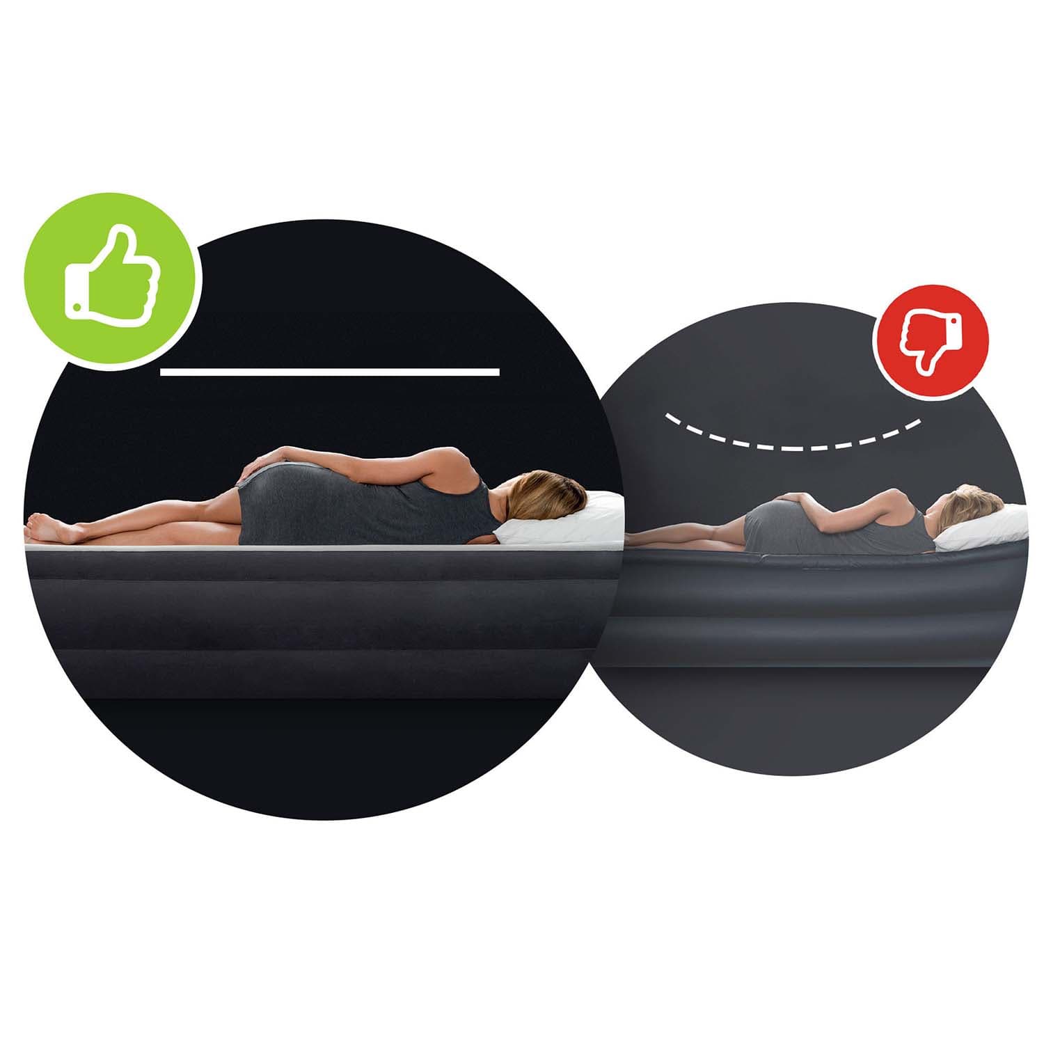 Materac dmuchany 191x137 cm dwuosobowy z pompką łóżko welur INTEX 64148ND