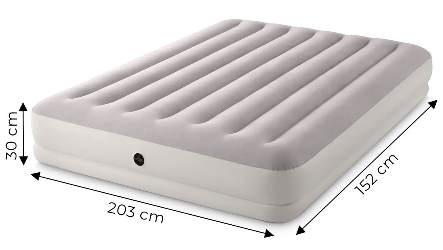 Materac dmuchany dwuosobowy 203x152x30 cm z pompką elektryczną łóżko INTEX 64179