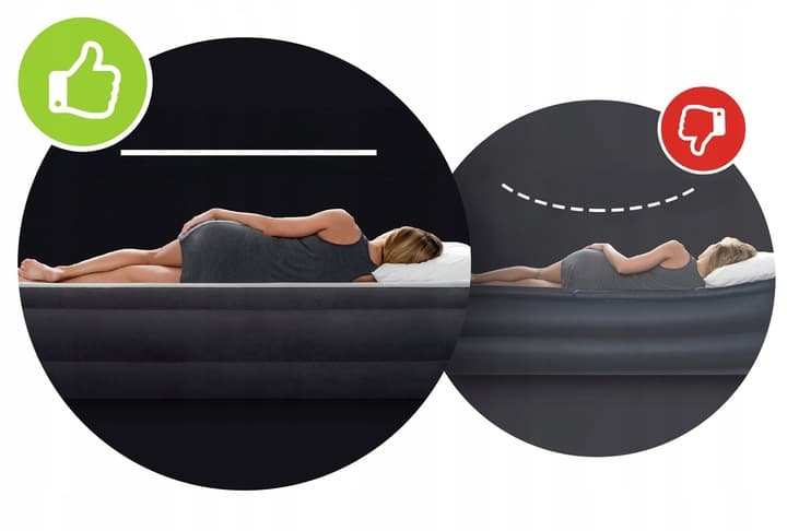 Materac dmuchany dla dzieci do spania 157x88x18 cm różowy INTEX 66803NP PINK