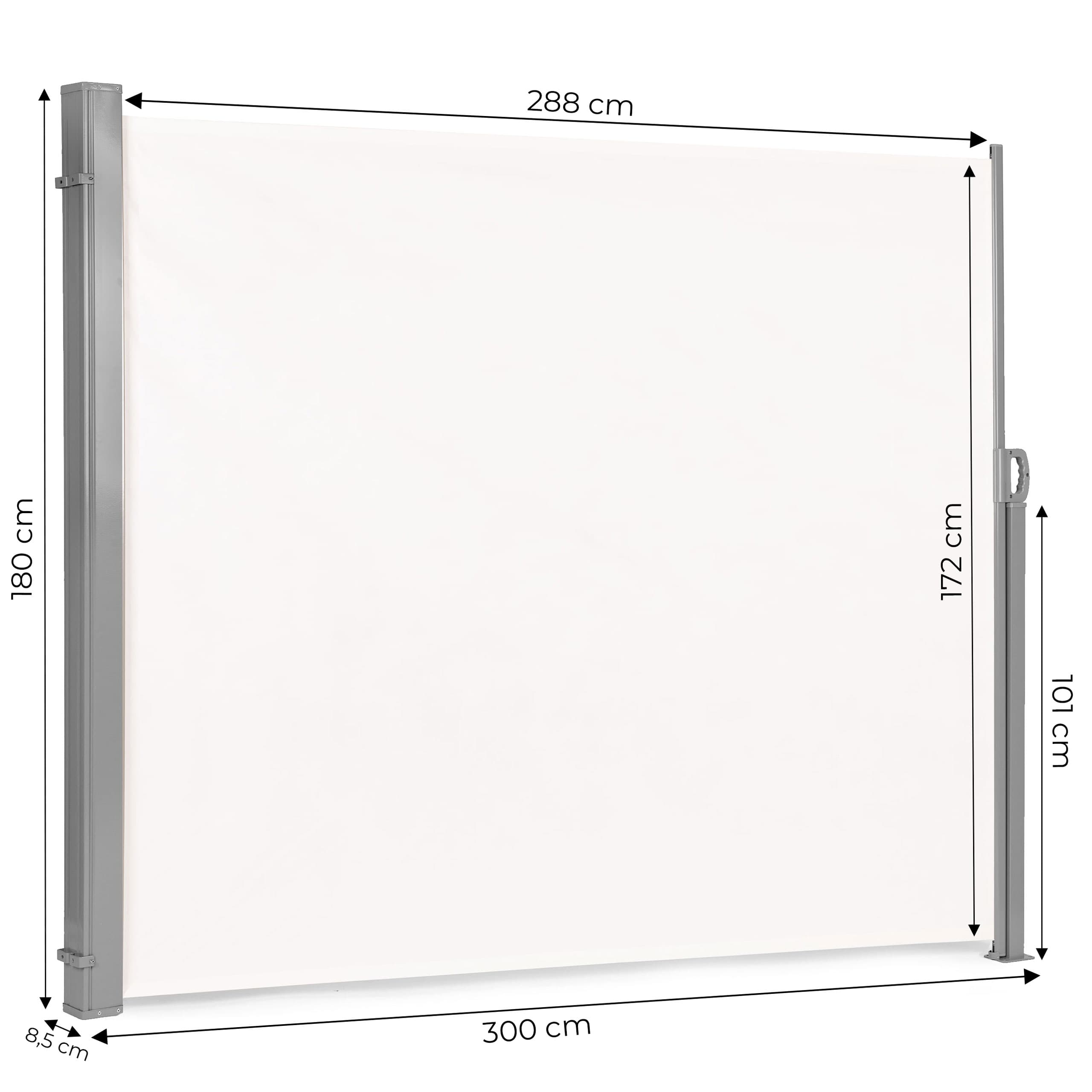 Składana markiza 300x180 cm boczna roleta parawan do ogrodu na taras beżowa MultiGarden
