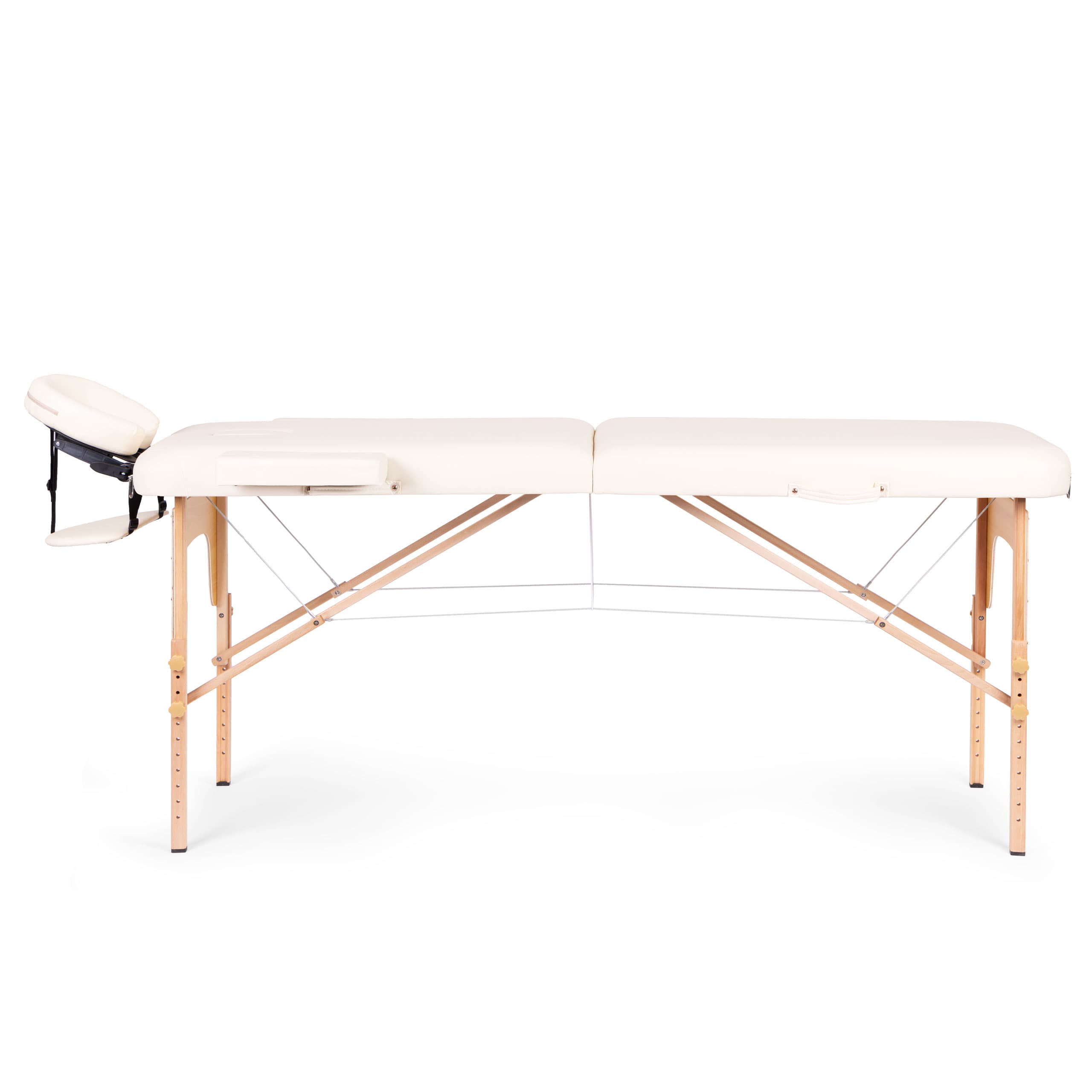 Drewniany stół do masażu i rehabilitacji 2-segmentowy składany w walizkę + torba ModernHome
