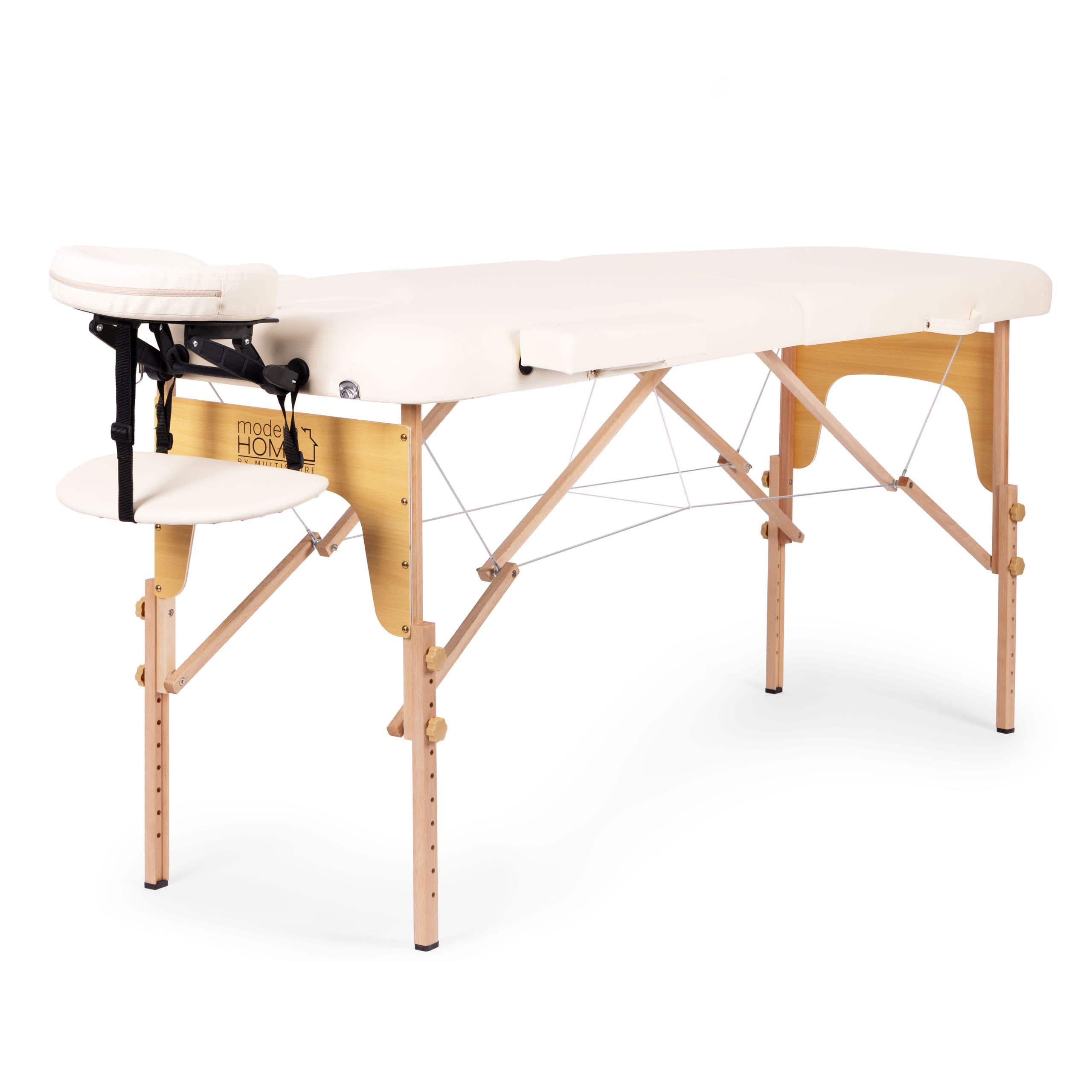 Drewniany stół do masażu i rehabilitacji 2-segmentowy składany w walizkę + torba ModernHome