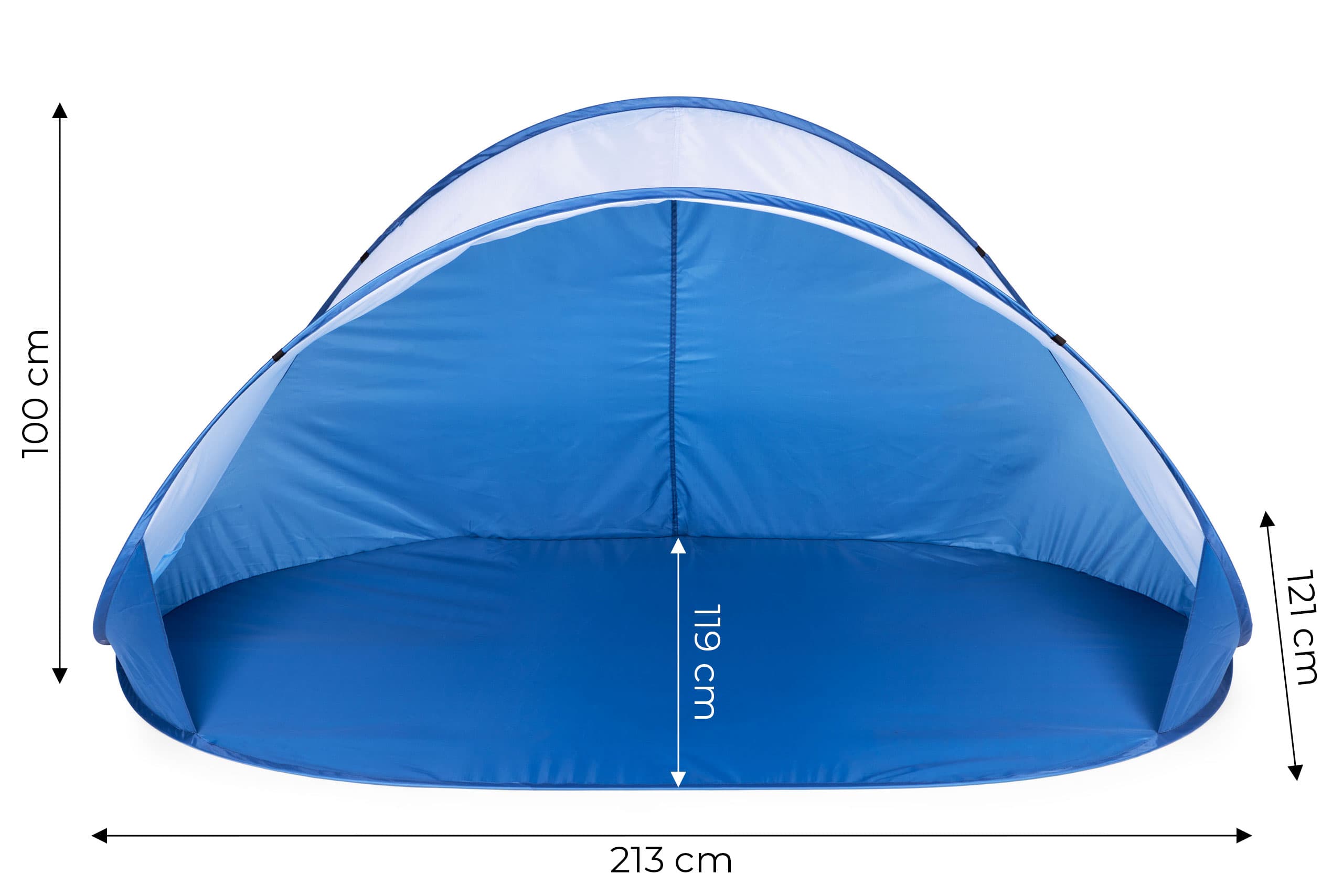 Namiot plażowy parawan samorozkładający na plażę basen ogród niebieski MultiGarden