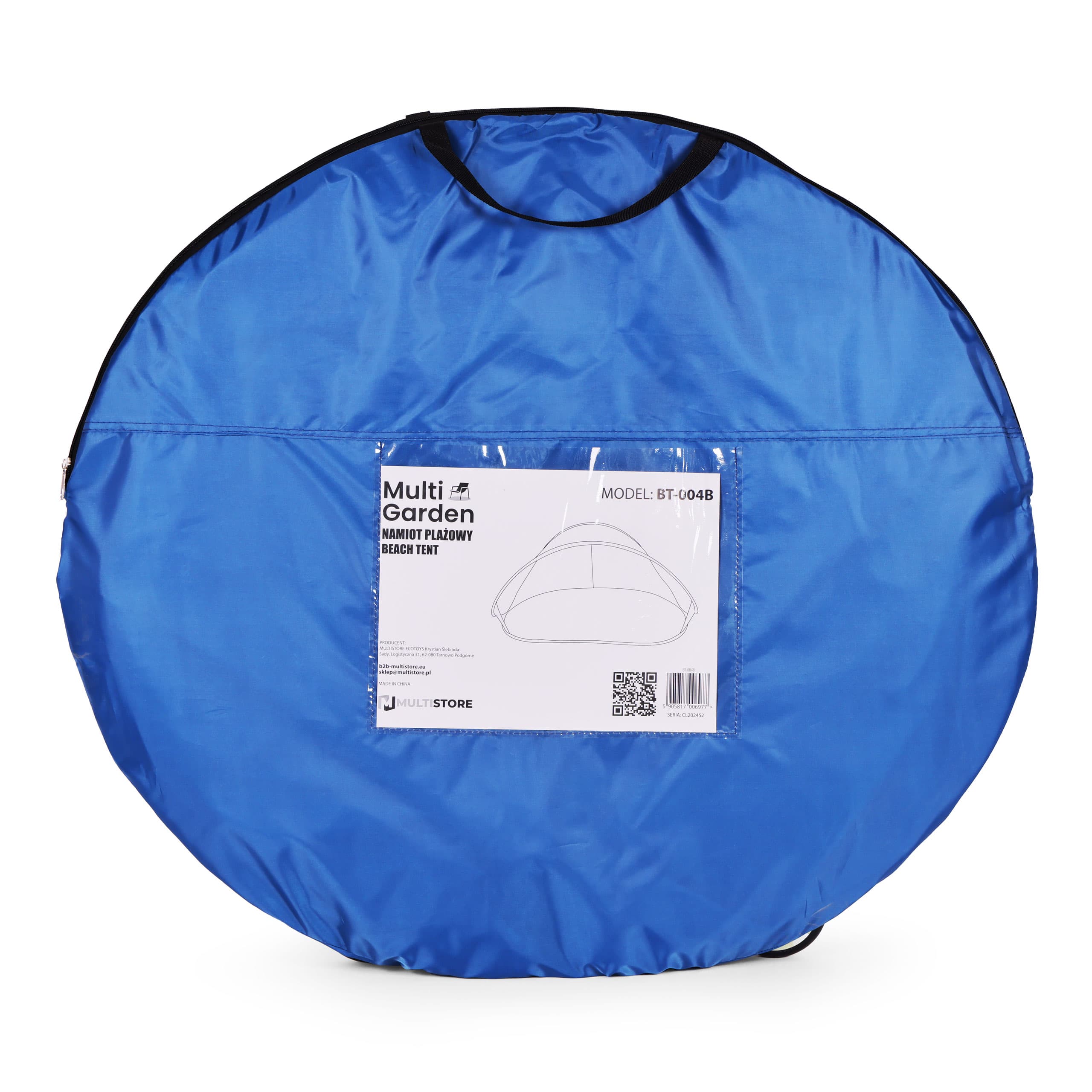 Namiot plażowy parawan samorozkładający na plażę basen ogród niebieski MultiGarden