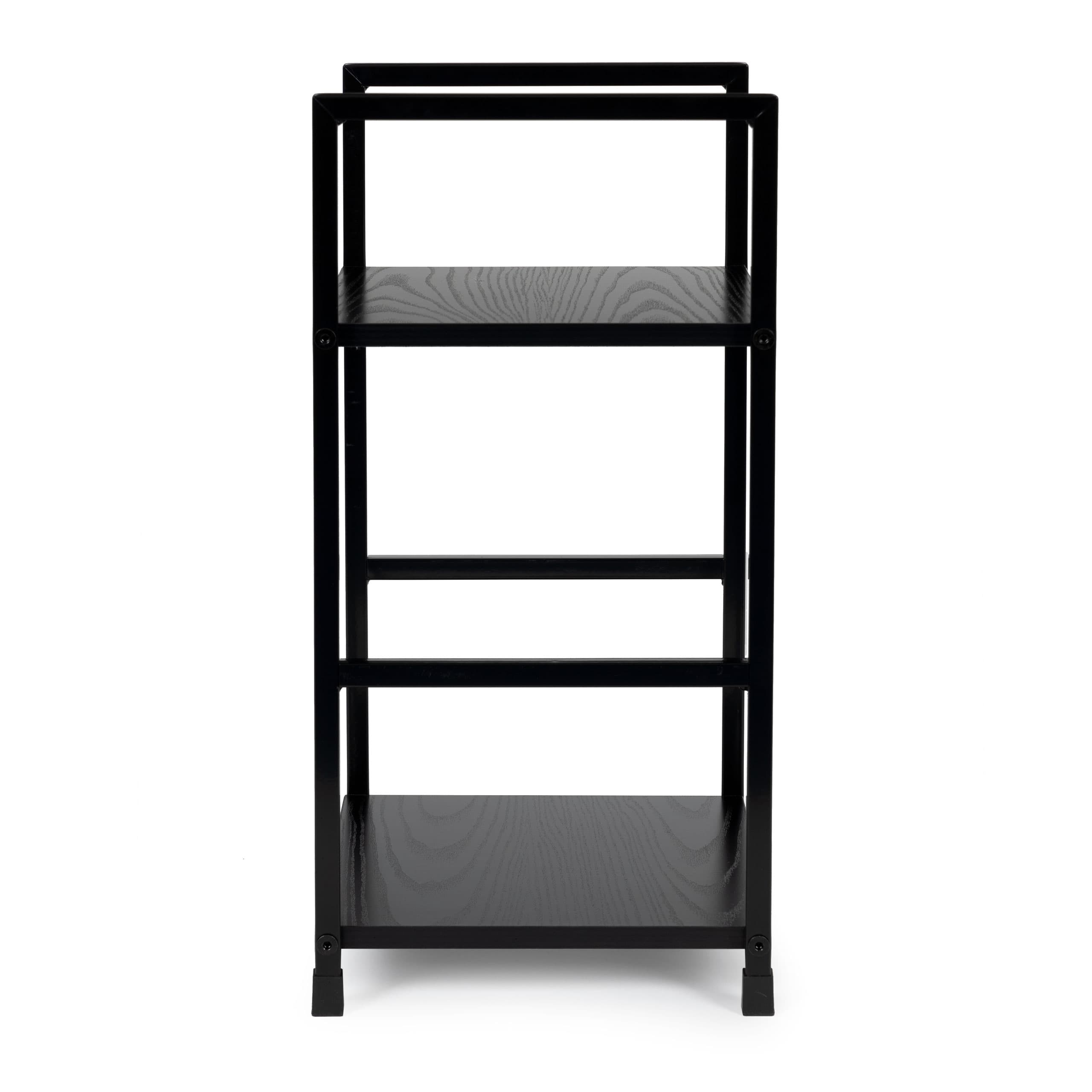 Regał drewniany nowoczesny szafka nocna 2 półki LOFT czarny ModernHome