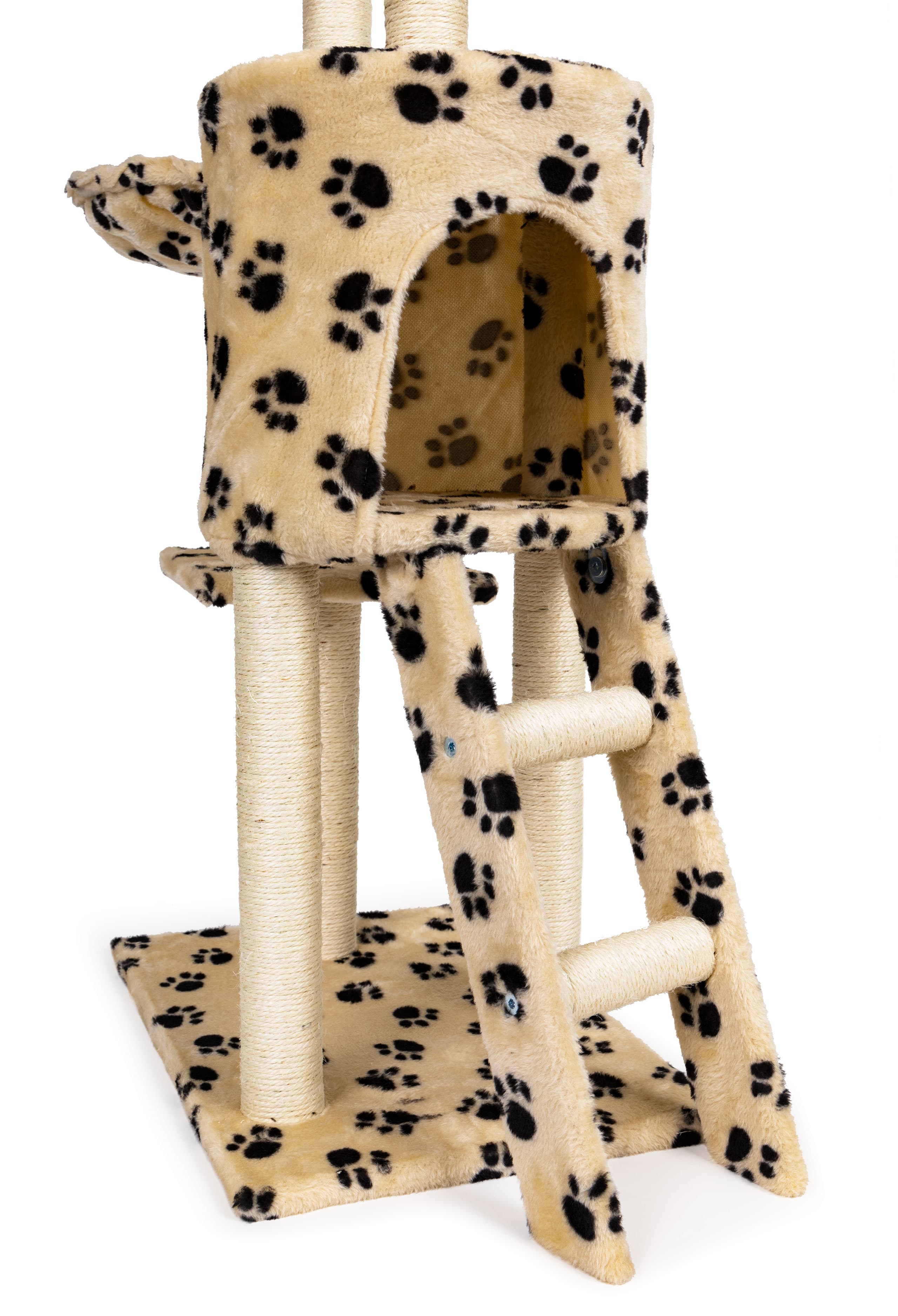 Drapak dla kota domek drzewo legowisko 138 cm XL odciski łapek Petsi