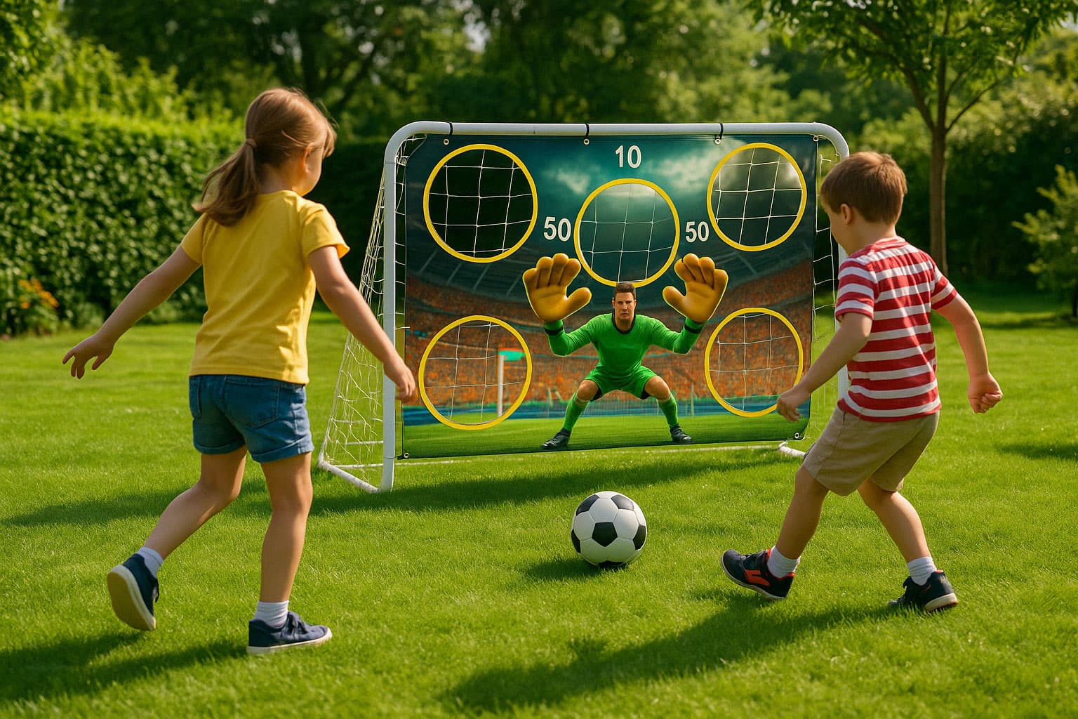 Bramka piłkarska treningowa + mata celnościowa 180x122 cm MultiGarden