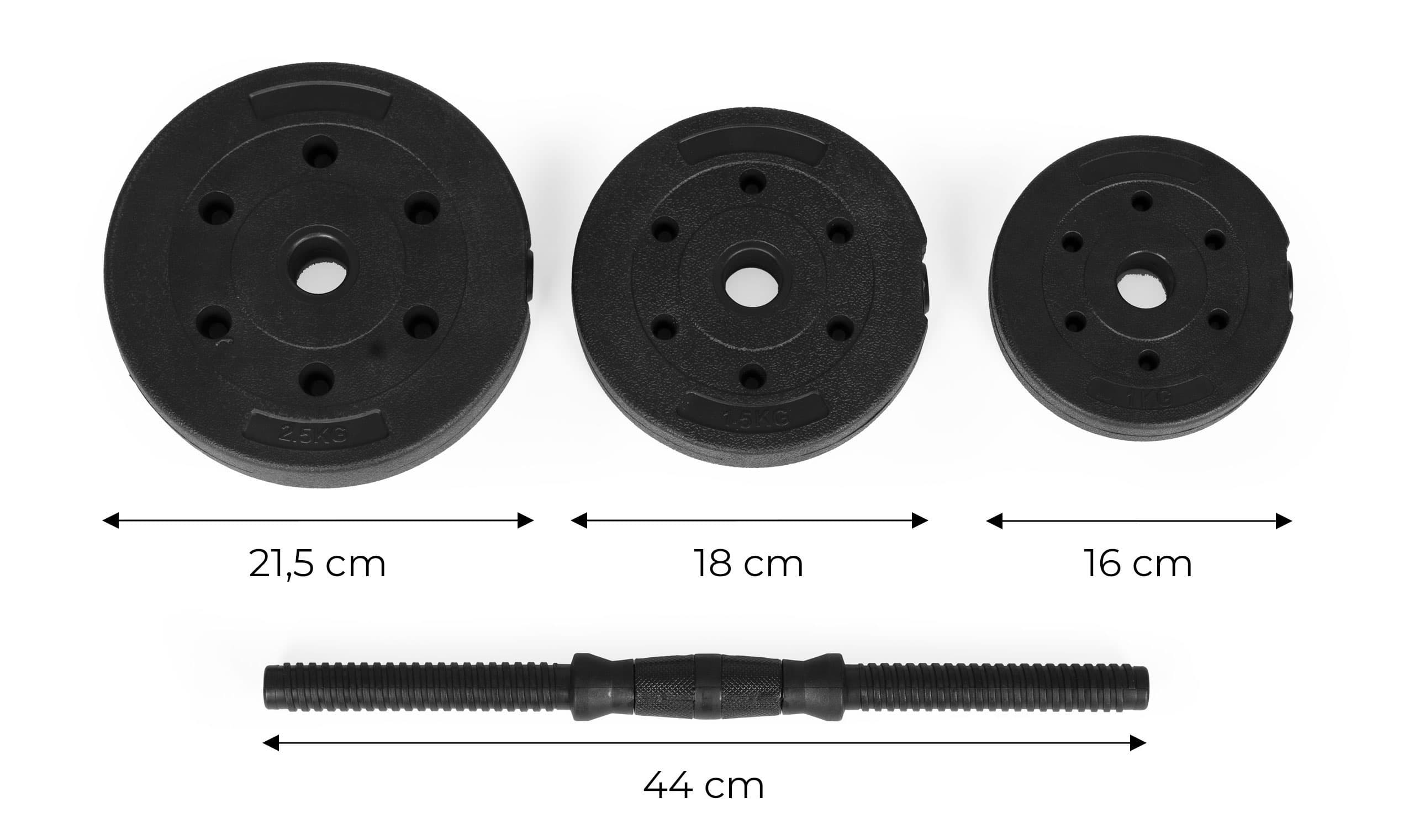 Hantle regulowane 2x10 kg zestaw do ćwiczeń 20 kg