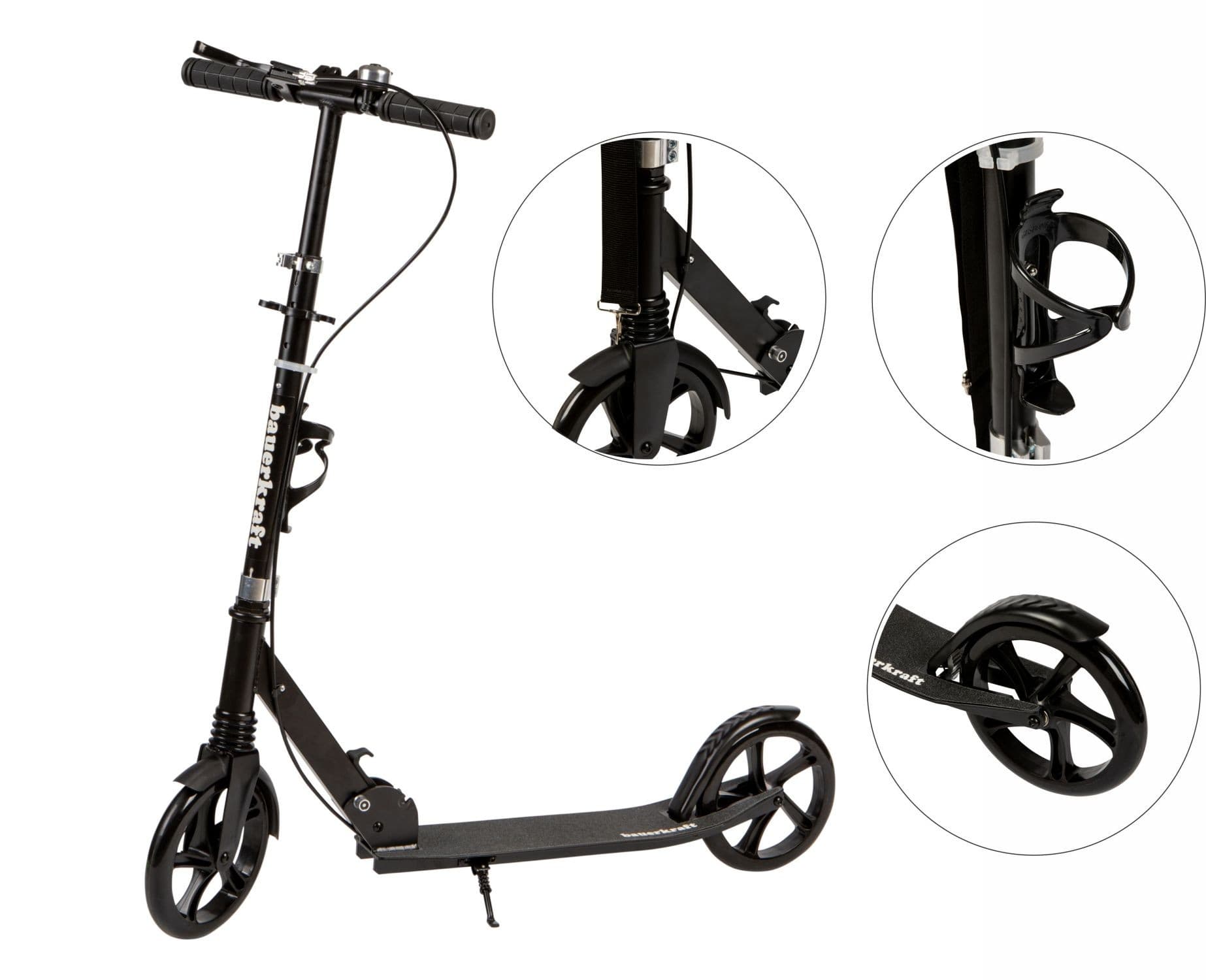 Hulajnoga miejska dla dzieci i młodzieży składana regulacja wysokości 95-105 cm koła 200 mm uchwyt na bidon