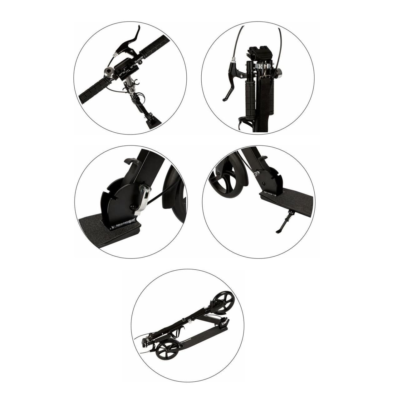 Hulajnoga miejska dla dzieci i młodzieży składana regulacja wysokości 95-105 cm koła 200 mm uchwyt na bidon