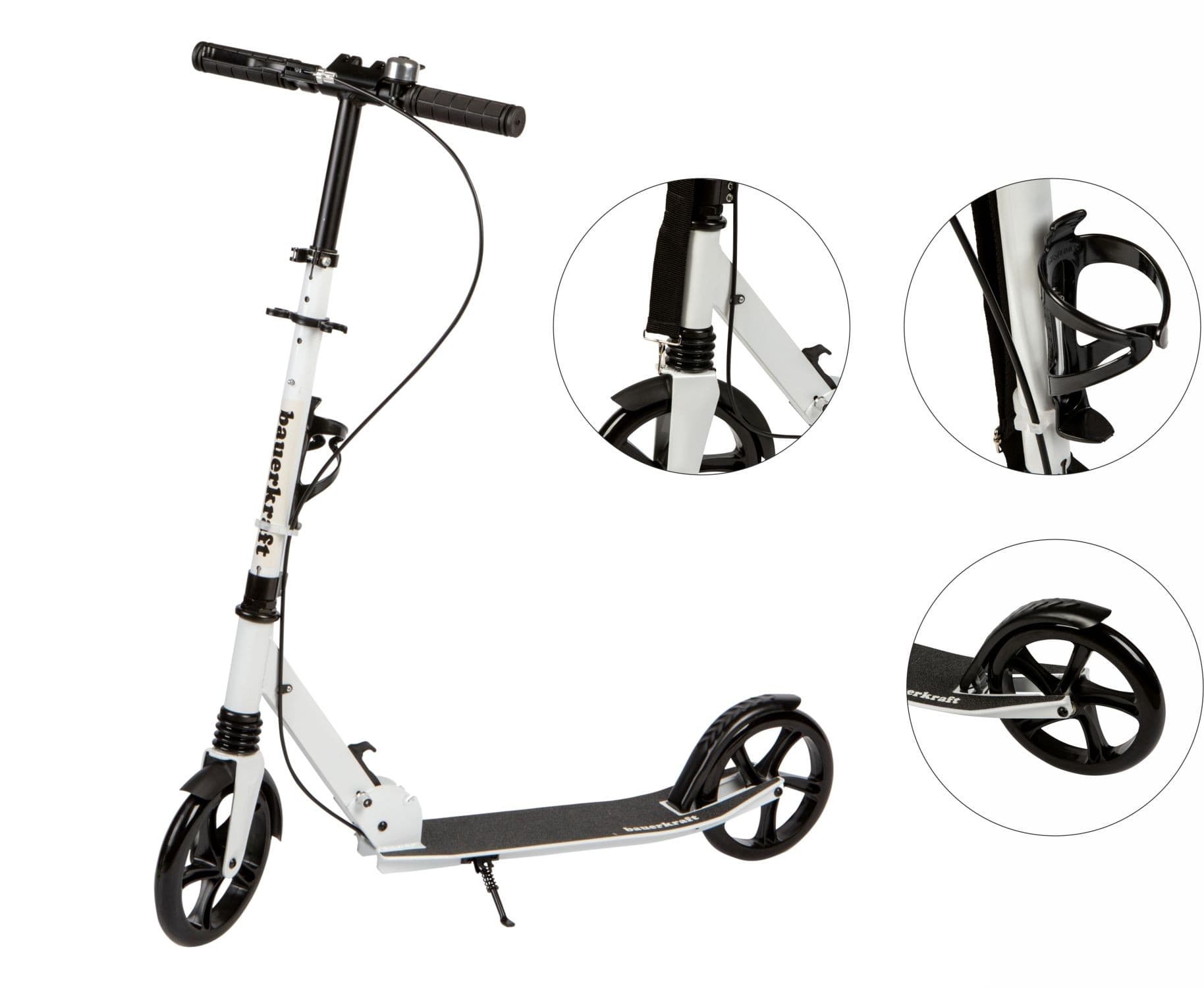 Hulajnoga miejska dla dzieci i młodzieży składana regulacja wysokości 95-105 cm koła 200 mm uchwyt na bidon