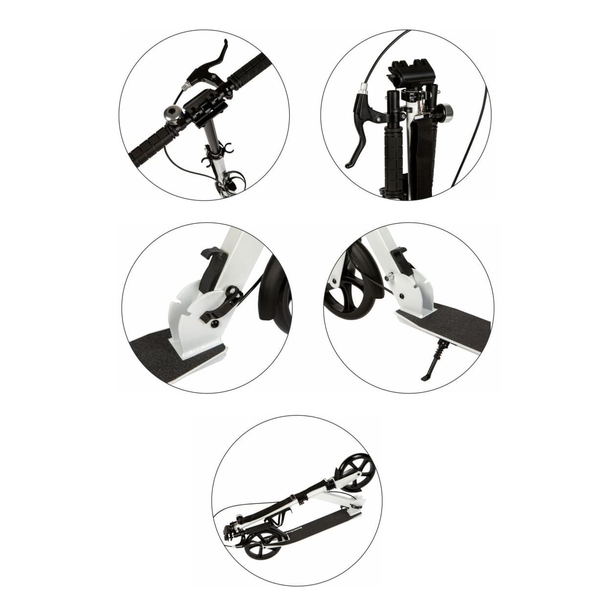 Hulajnoga miejska dla dzieci i młodzieży składana regulacja wysokości 95-105 cm koła 200 mm uchwyt na bidon