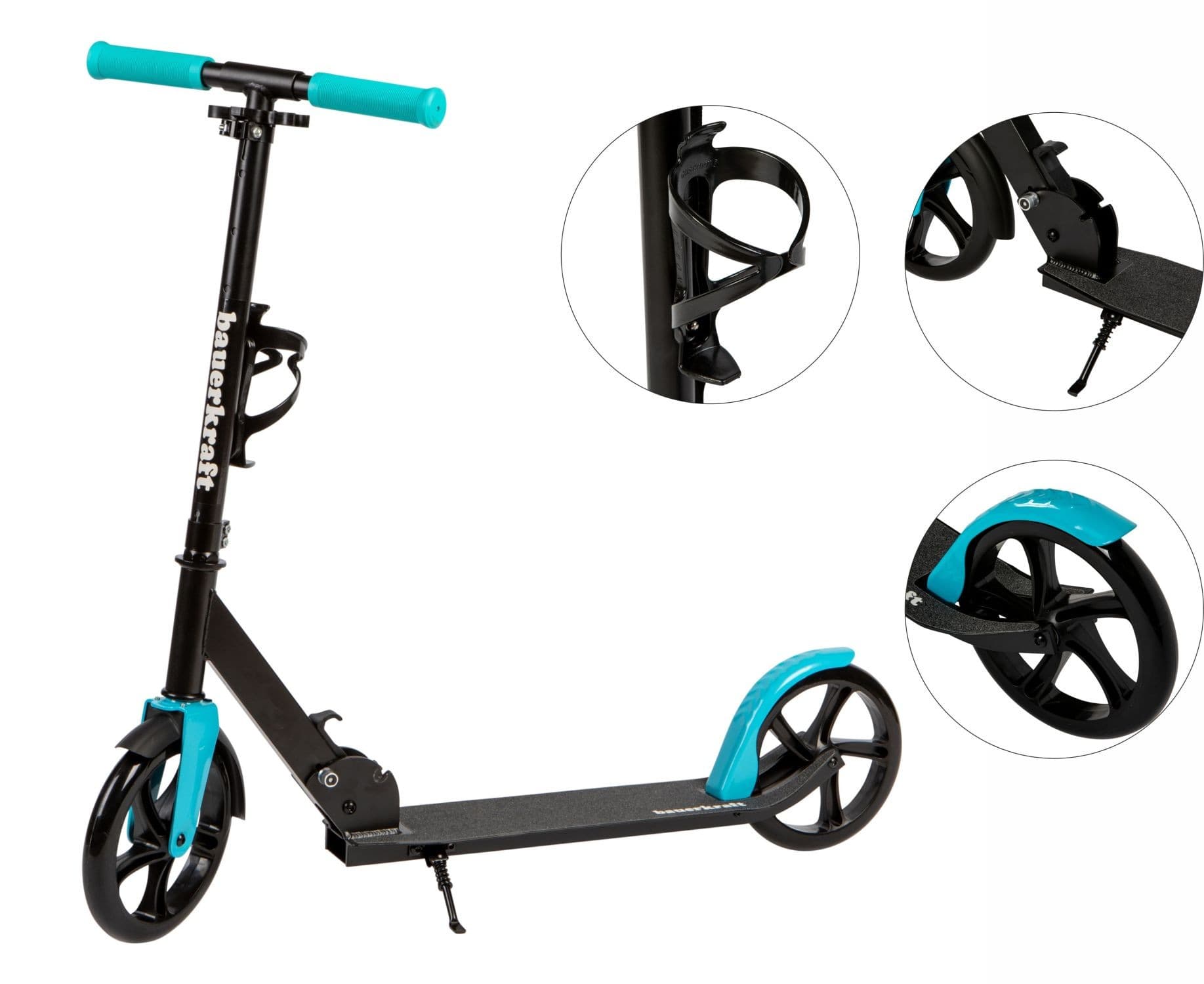 Hulajnoga miejska dla dzieci i młodzieży składana regulacja wysokości 91-101 cm koła 200 mm uchwyt na bidon