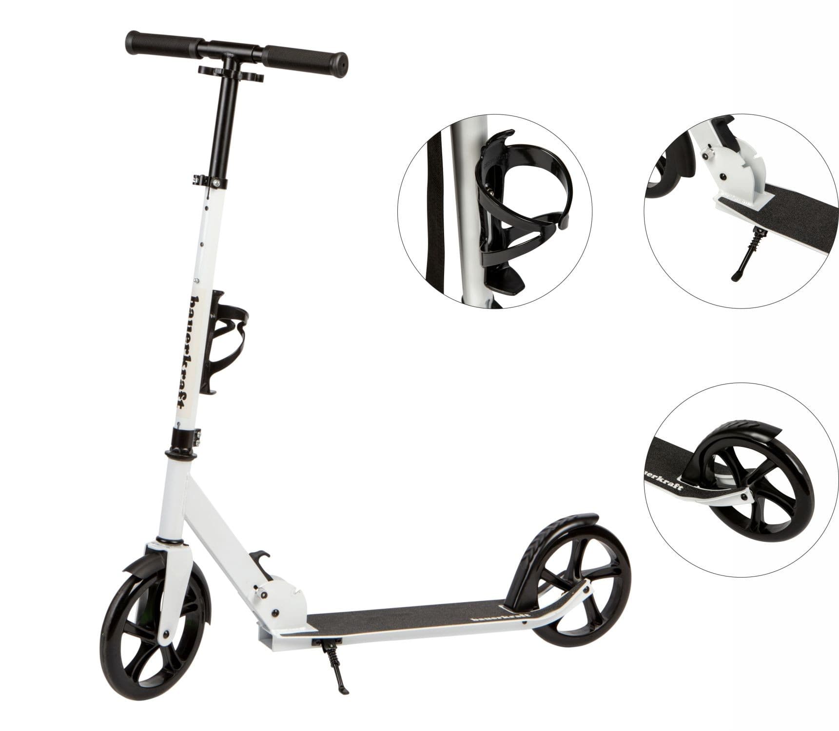 Hulajnoga miejska dla dzieci i młodzieży składana regulacja wysokości 91-101 cm koła 200 mm uchwyt na bidon