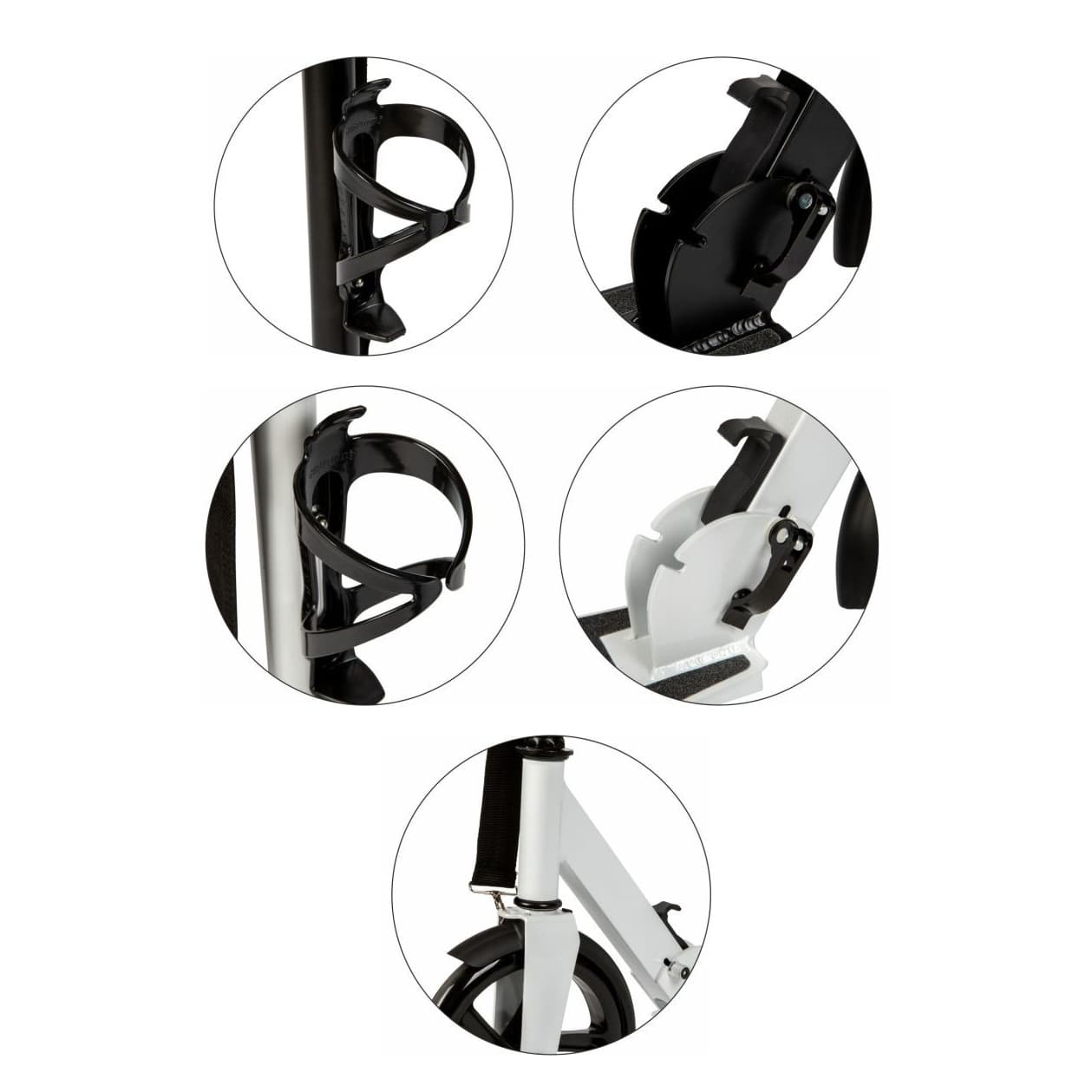 Hulajnoga miejska dla dzieci i młodzieży składana regulacja wysokości 91-101 cm koła 200 mm uchwyt na bidon