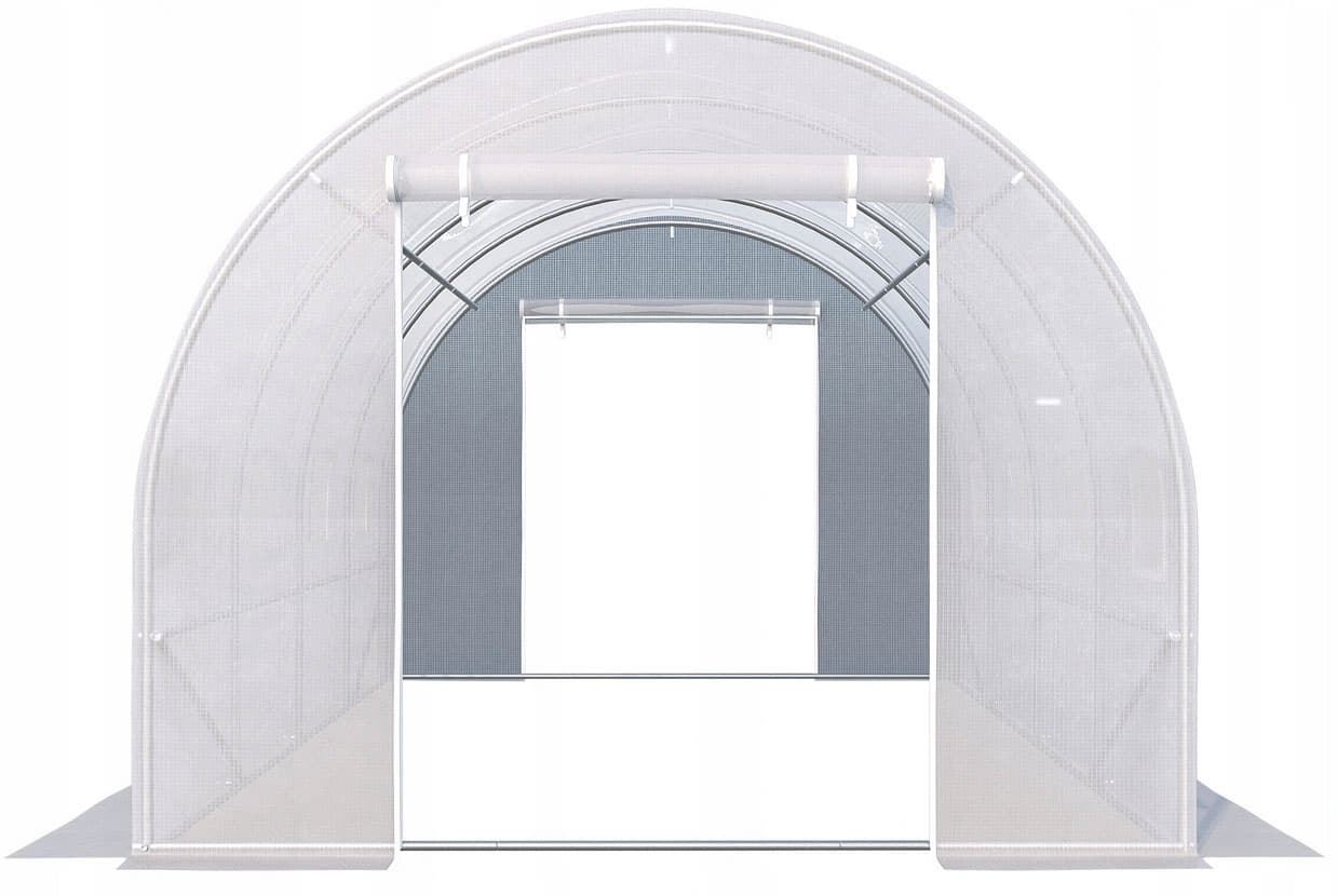 Szklarnia tunel ogrodowy 3x2x2 m foliowy wielosezonowy metalowy stelaż biała folia 2 wejścia