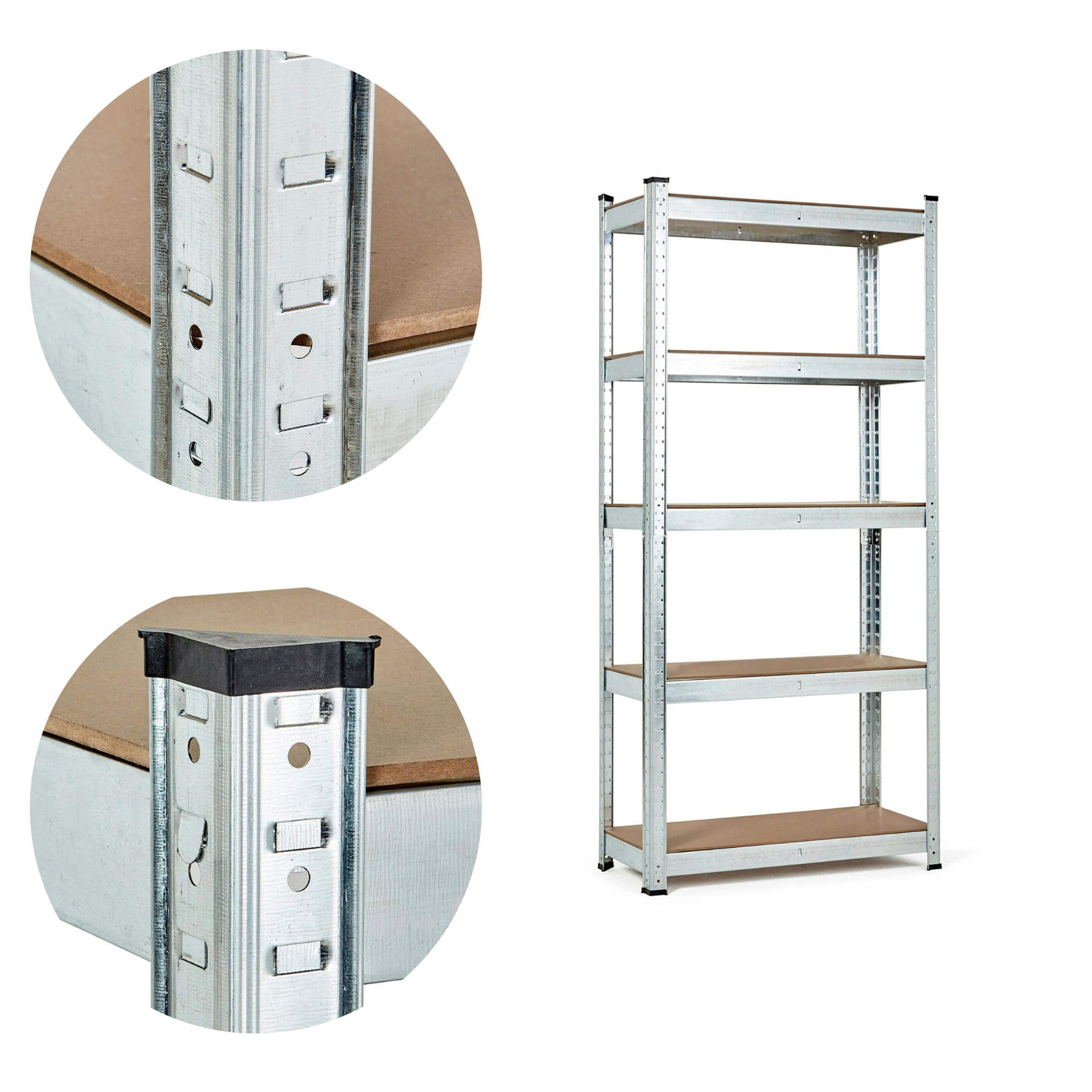 Regał magazynowy 180x90x40 cm stal galwanizowana 5 półek 875 kg ModernHome