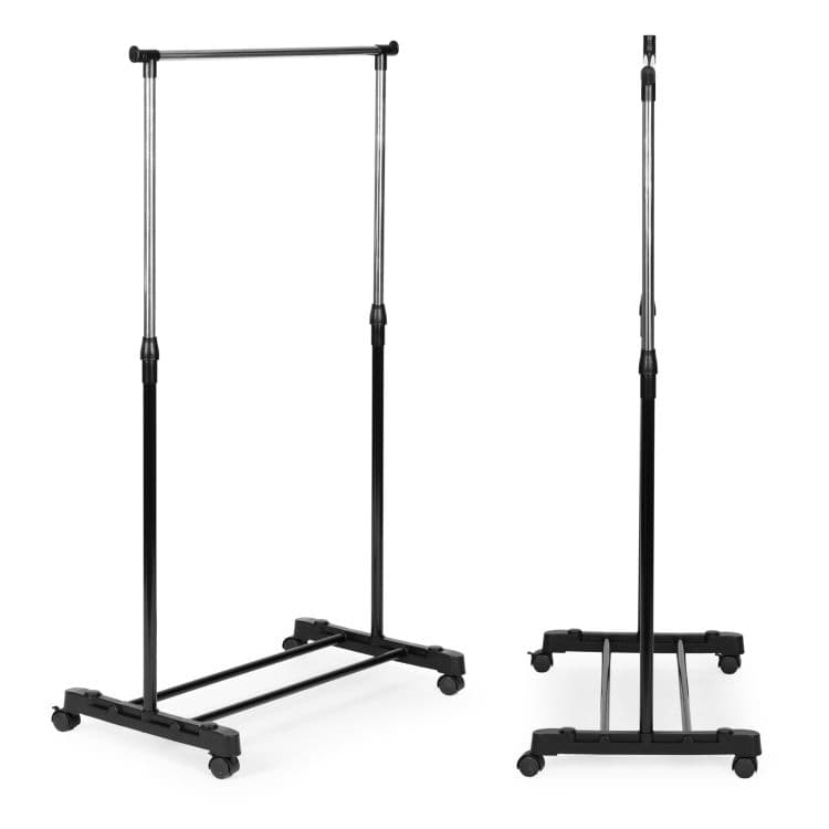 Uniwersalny wieszak stojący na ubrania z regulacją wysokości kółka ModernHome