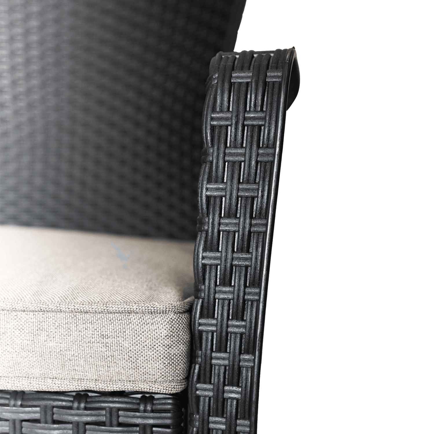 Zestaw mebli ogrodowych na taras balkon 2 fotele + stolik czarne