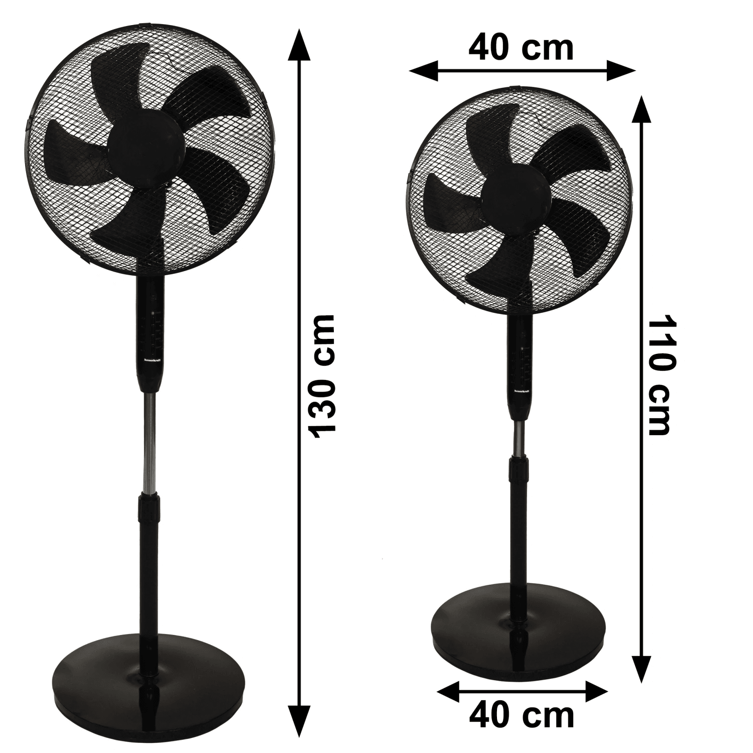Wentylator podłogowy wiatrak stojący 45W 3 tryby pracy 5 łopatek timer pilot