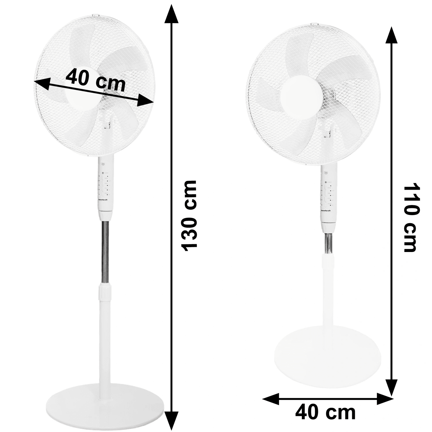 Wentylator podłogowy wiatrak stojący 45W 3 tryby pracy 5 łopatek timer pilot