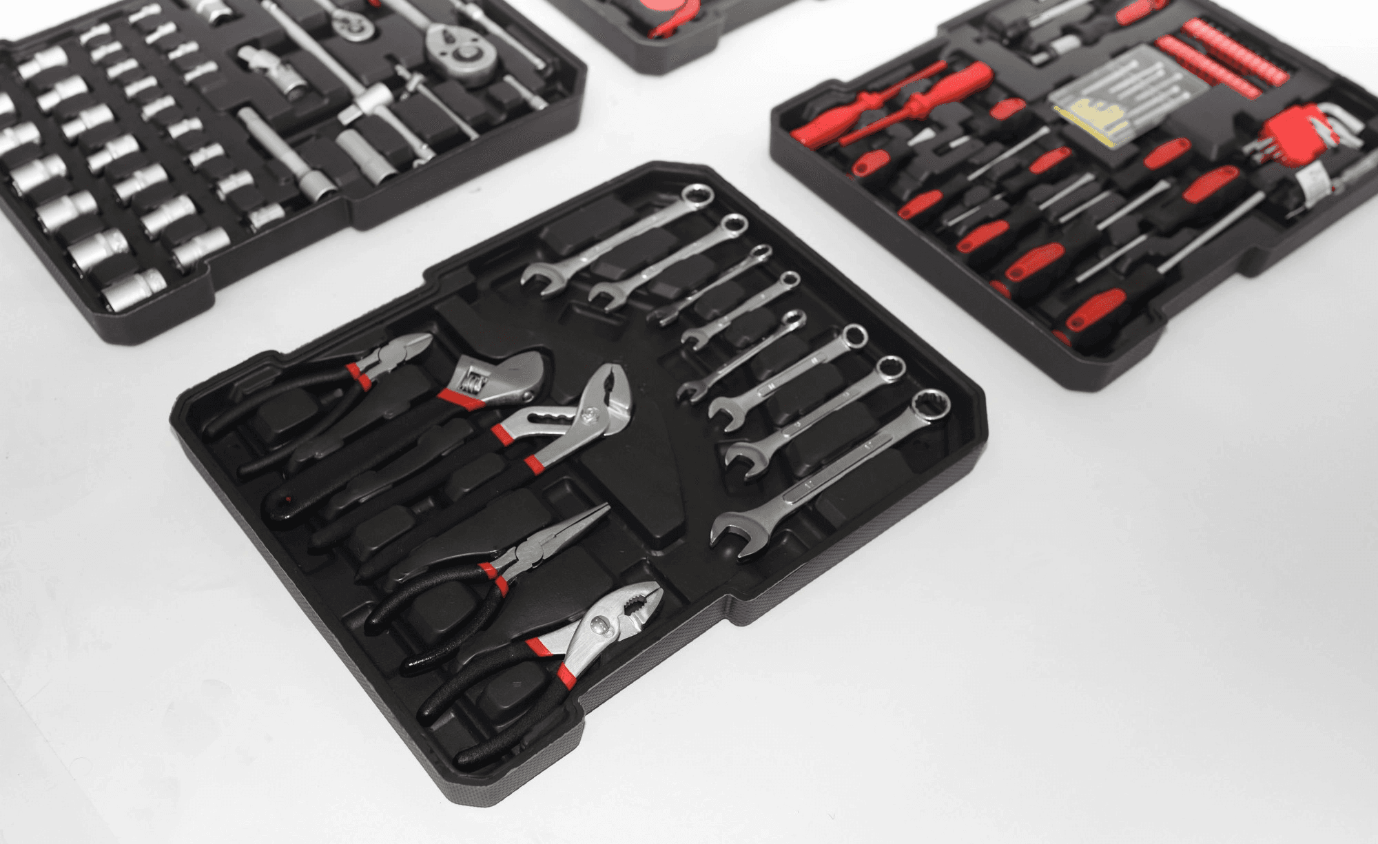 Duży zestaw narzędzi walizka narzędziowa na kółkach 189 elementów klucze wkrętaki bity