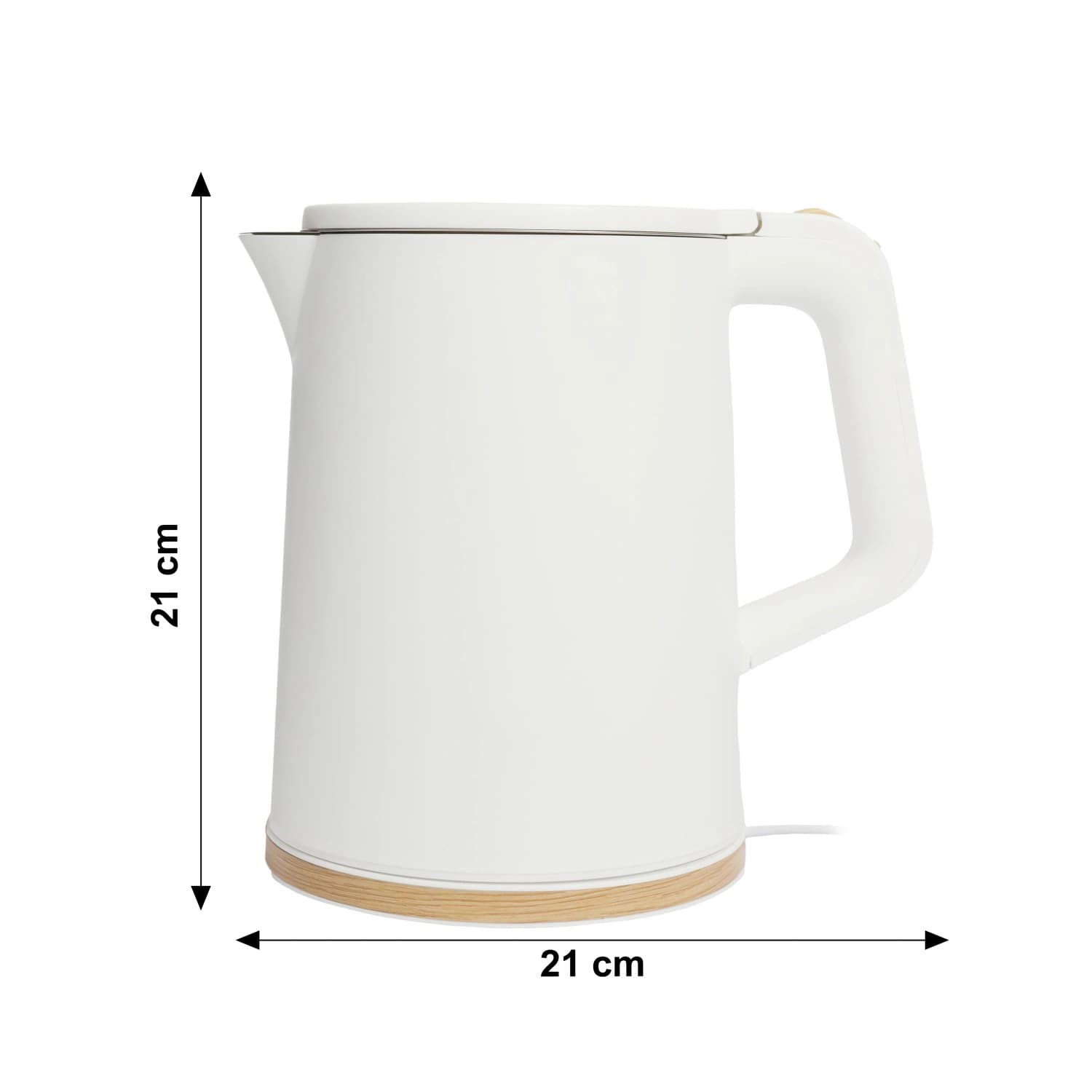 Czajnik elektryczny bezprzewodowy turystyczny 1500 W 1.2 l obrotowy biały