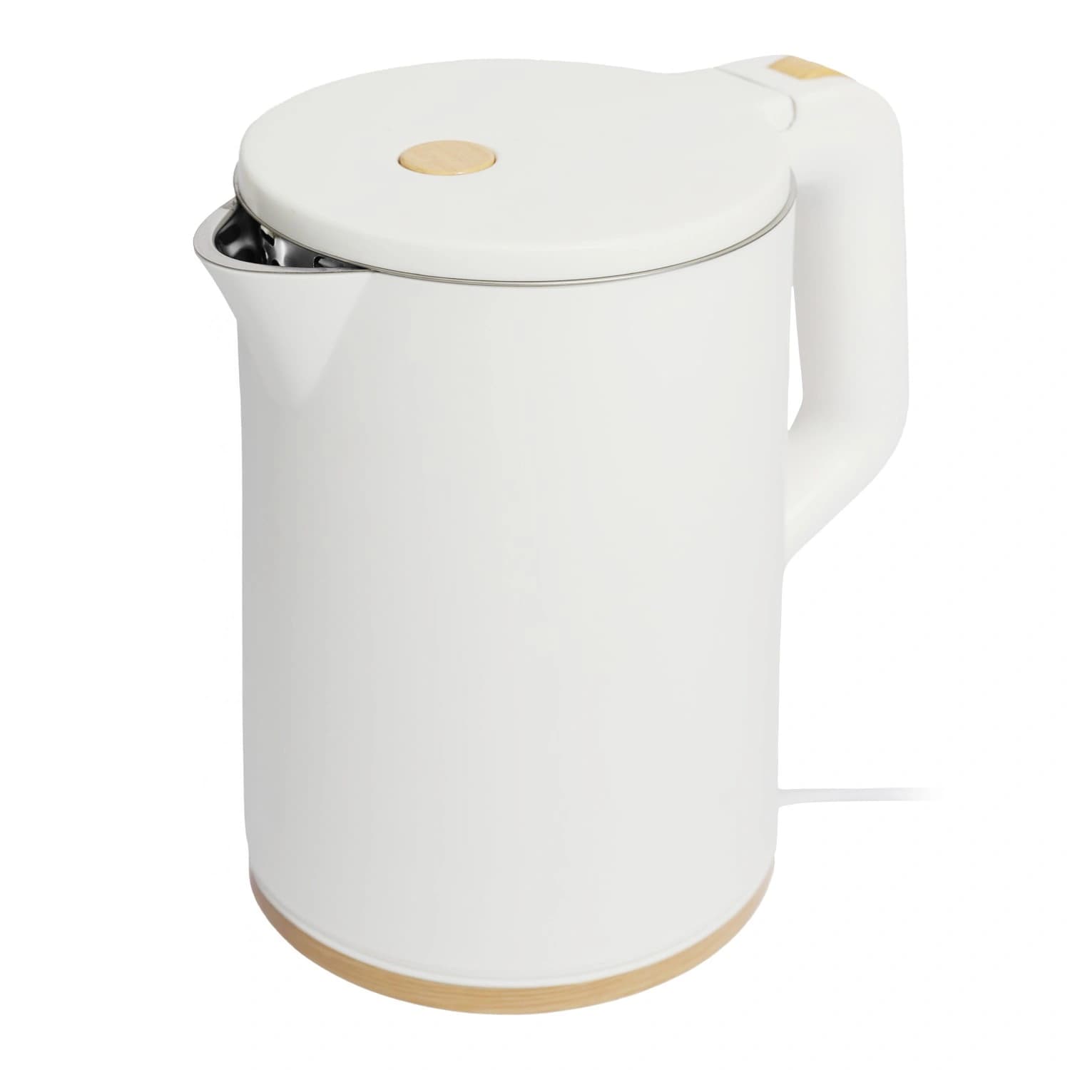 Czajnik elektryczny bezprzewodowy turystyczny 1500 W 1.2 l obrotowy biały