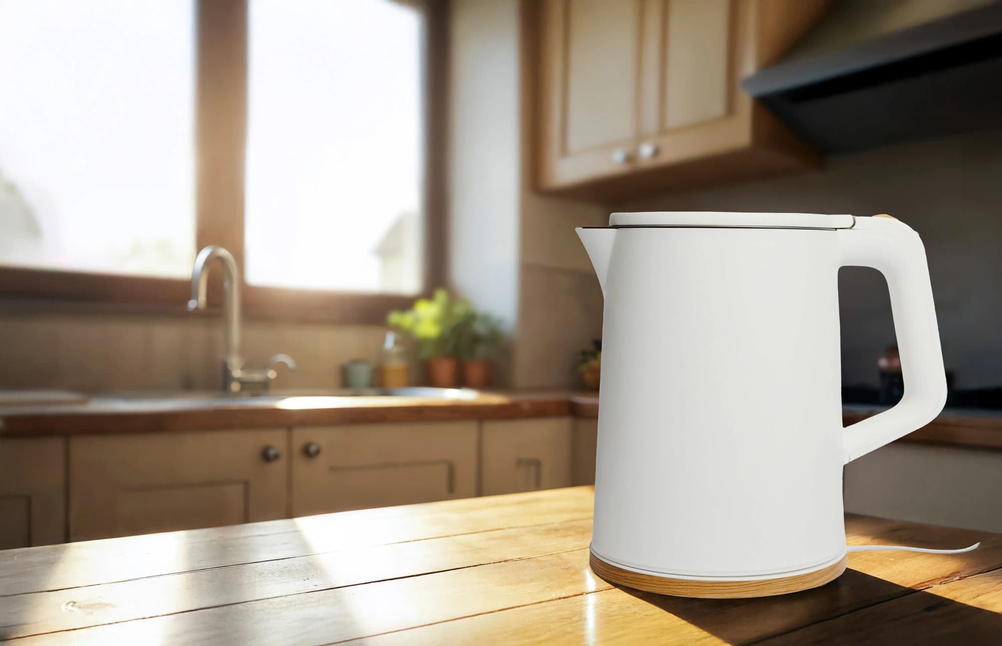 Czajnik elektryczny bezprzewodowy turystyczny 1500 W 1.2 l obrotowy biały