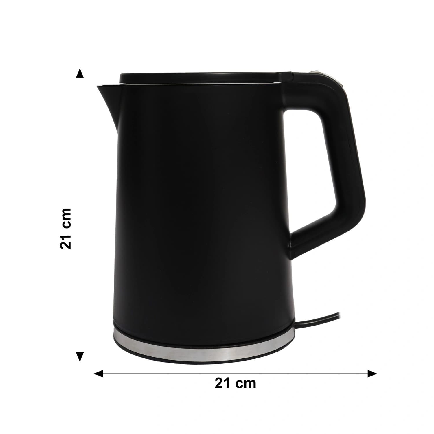 Czajnik elektryczny bezprzewodowy turystyczny 1500 W 1.2 l obrotowy czarny