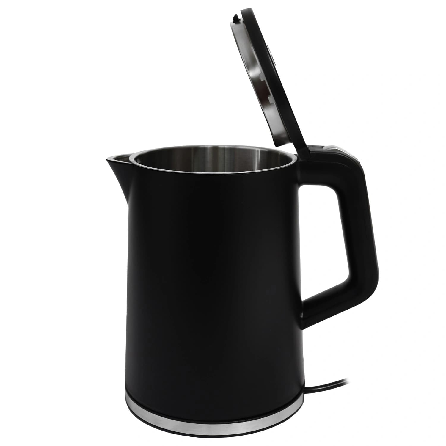 Czajnik elektryczny bezprzewodowy turystyczny 1500 W 1.2 l obrotowy czarny