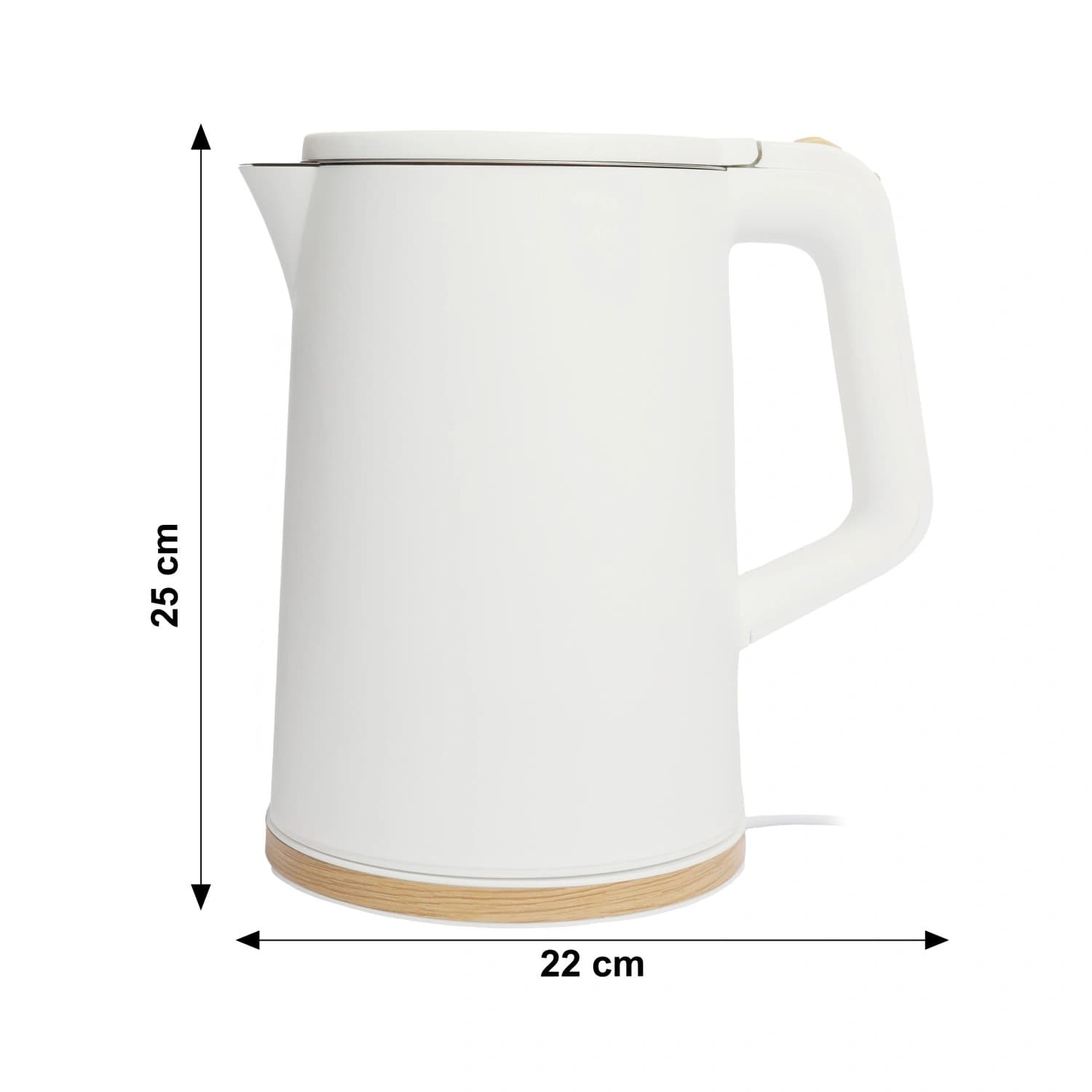 Czajnik elektryczny bezprzewodowy turystyczny 1500 W 1.7 l obrotowy biały