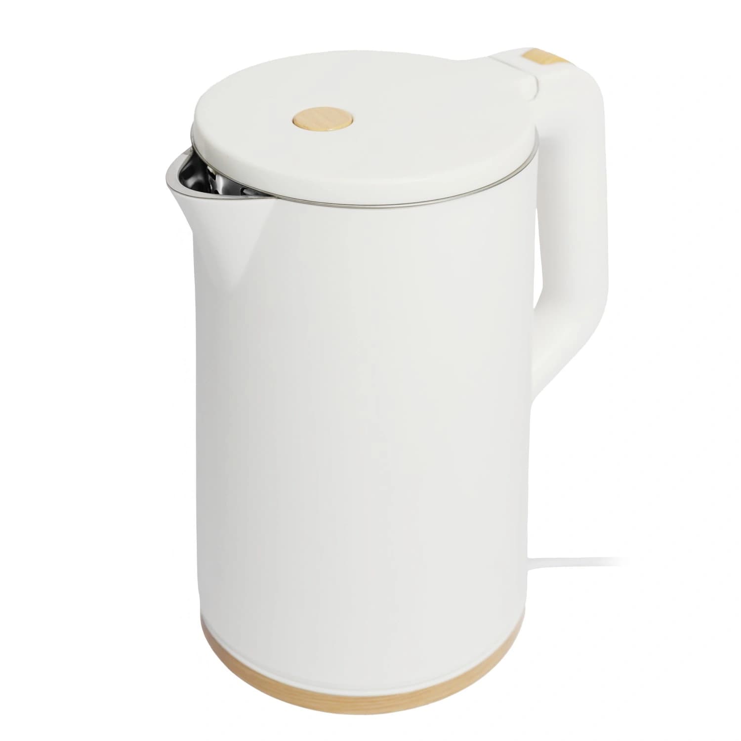 Czajnik elektryczny bezprzewodowy turystyczny 1500 W 1.7 l obrotowy biały