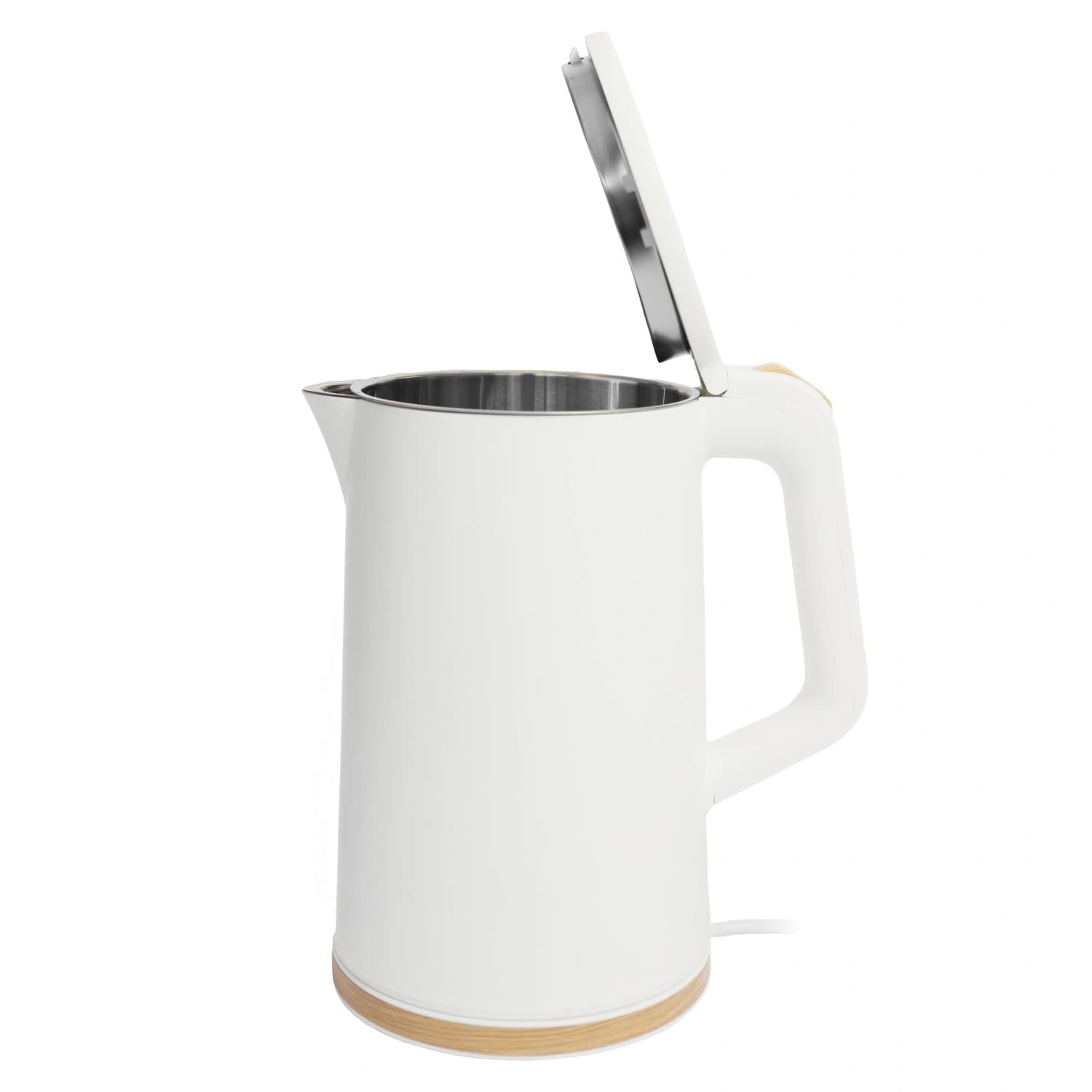 Czajnik elektryczny bezprzewodowy turystyczny 1500 W 1.7 l obrotowy biały