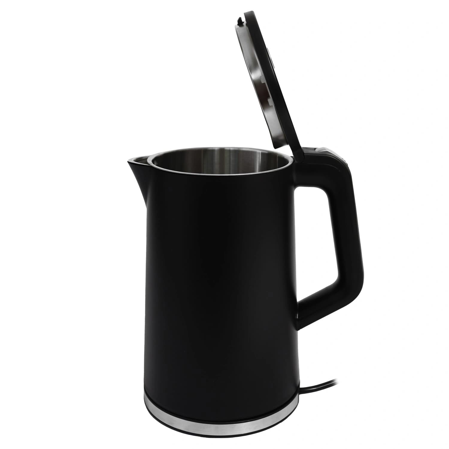 Czajnik elektryczny bezprzewodowy turystyczny 1500 W 1.7 l obrotowy czarny