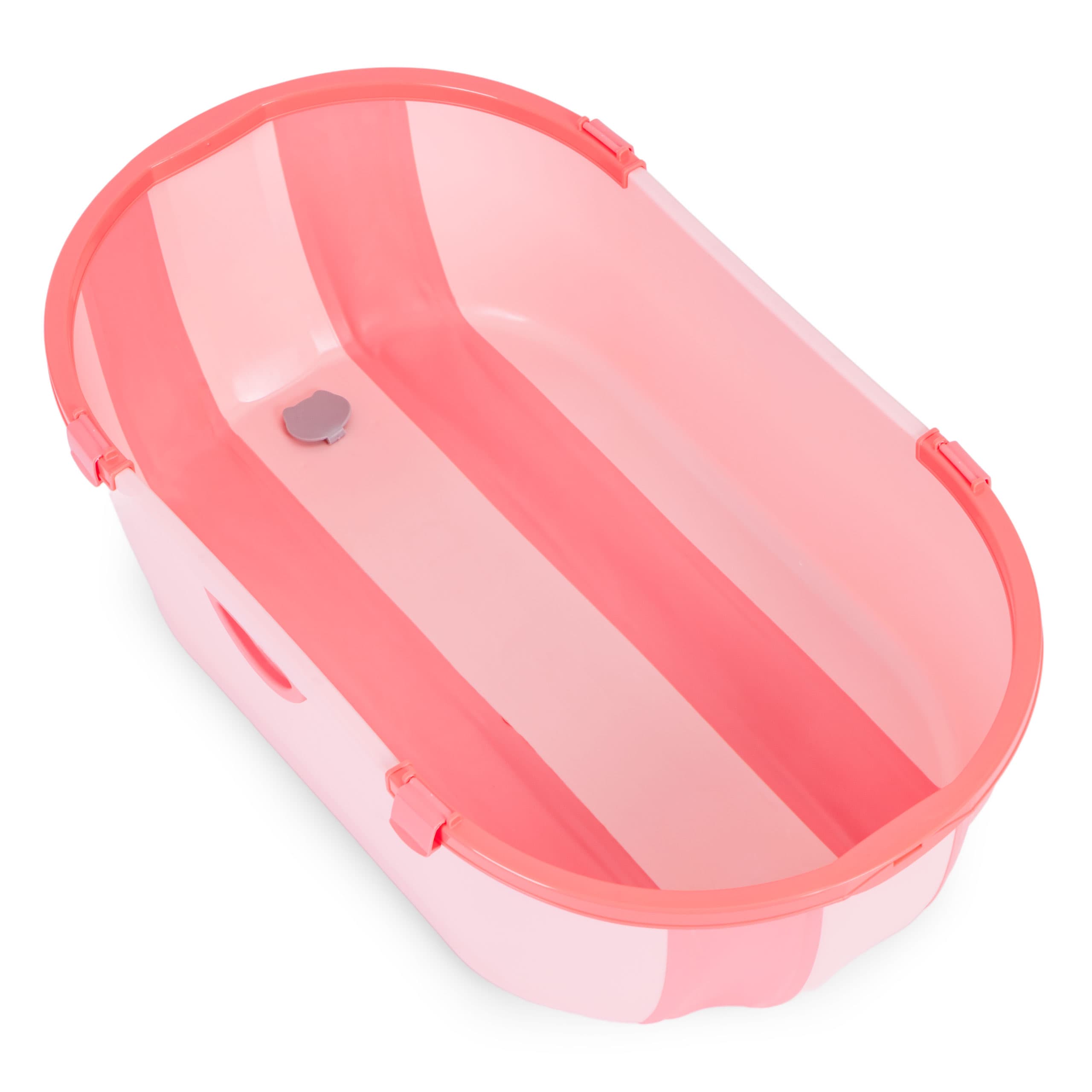 Wanienka dla dzieci wanna turystyczna składana odpływ różowa ECOTOYS