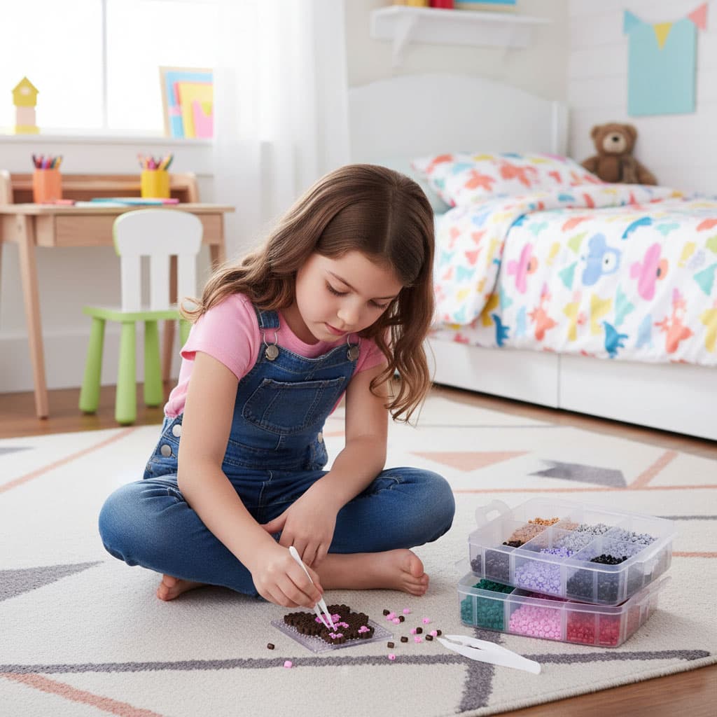 Koraliki do prasowania zestaw XXL 9000 sztuk kuferek szablony