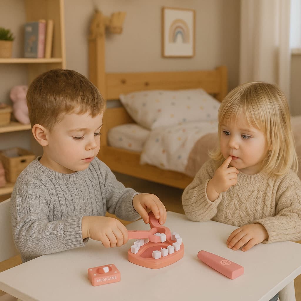 Drewniany zestaw małego lekarza torba medyczna dla dzieci 24 elementy ECOTOYS