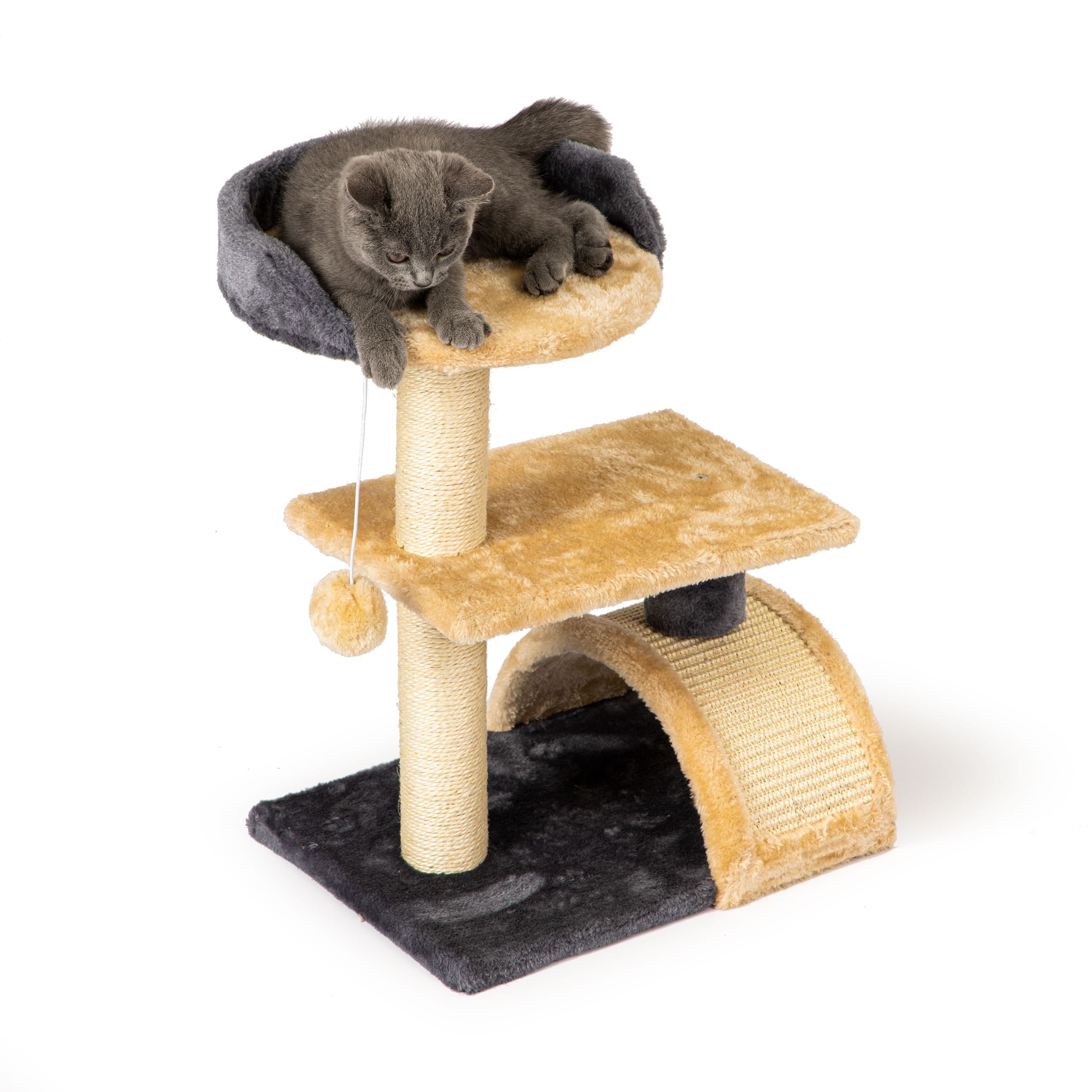 Drapak dla kota piętrowe legowisko drzewko wisząca zabawka Petsi