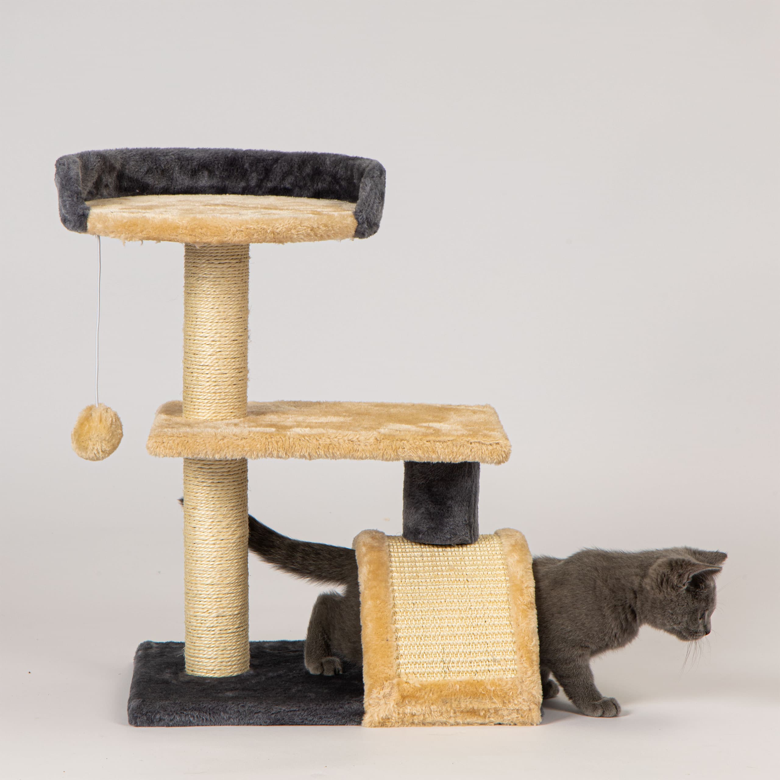 Drapak dla kota piętrowe legowisko drzewko wisząca zabawka Petsi