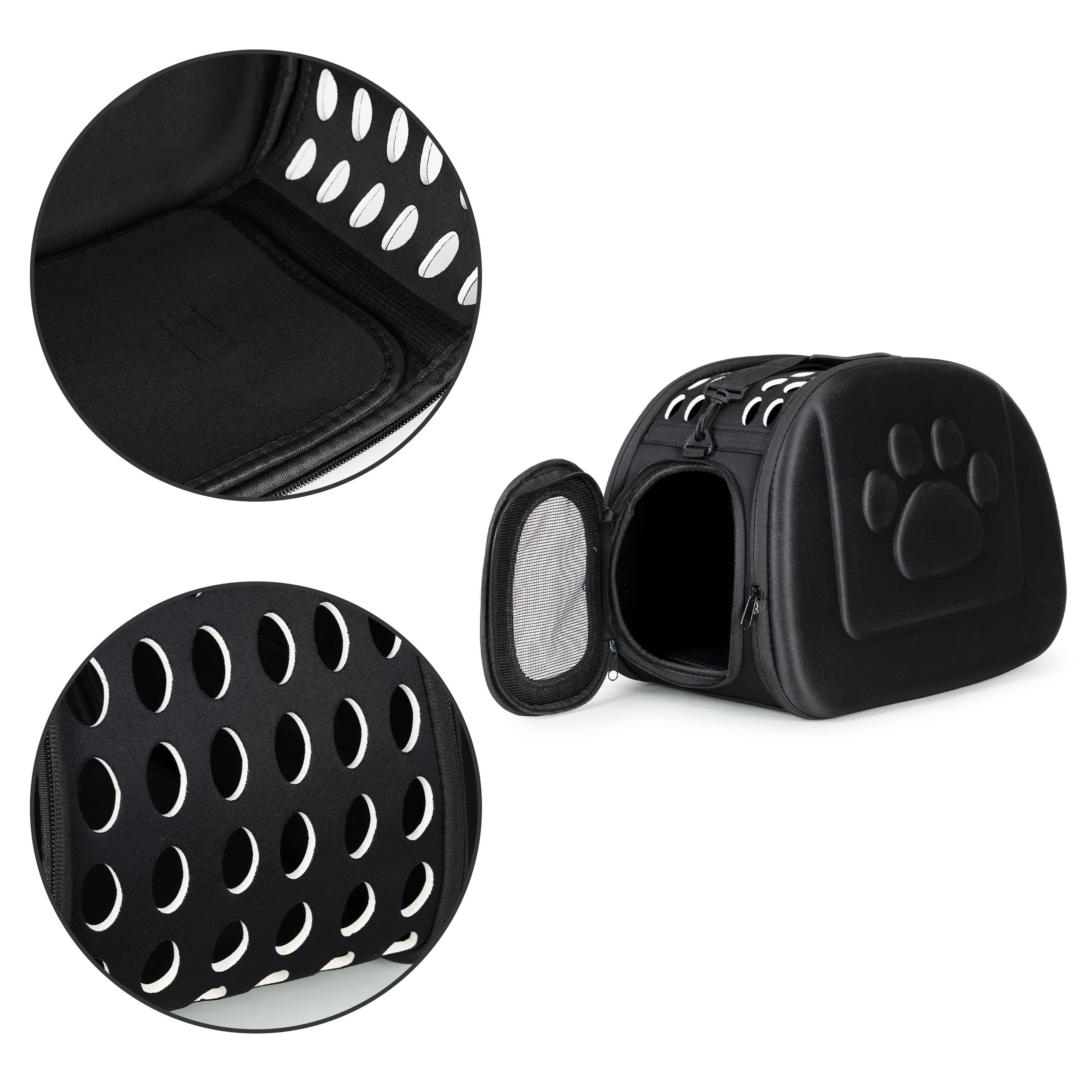 Duży transporter dla kota psa torba podróżna czarny Petsi